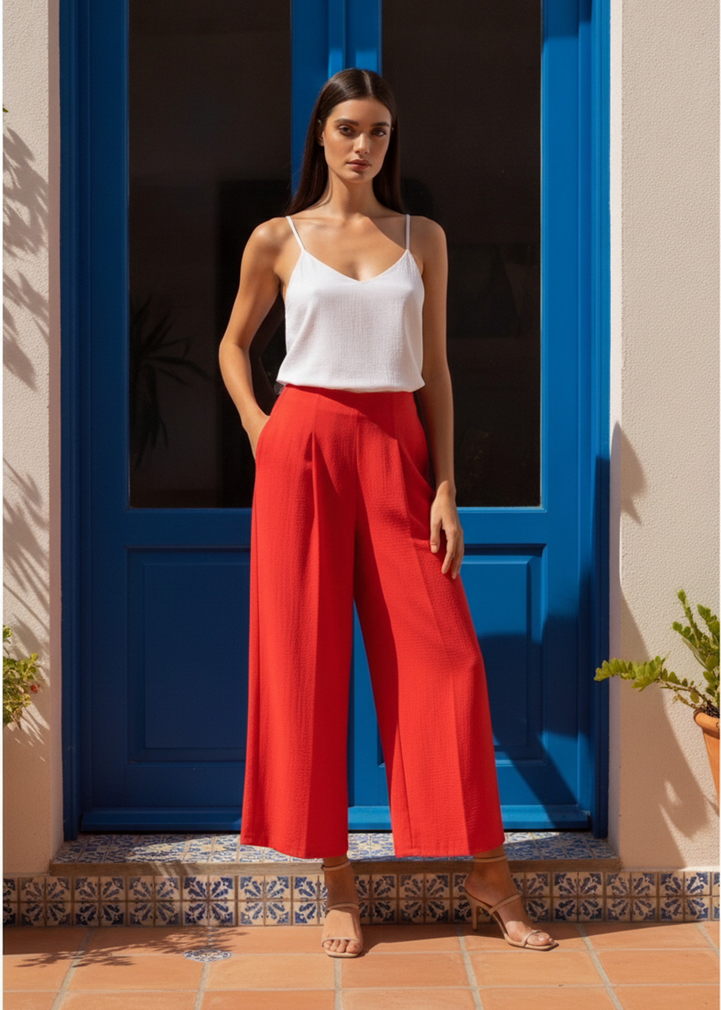 Pantalones anchos fluidos