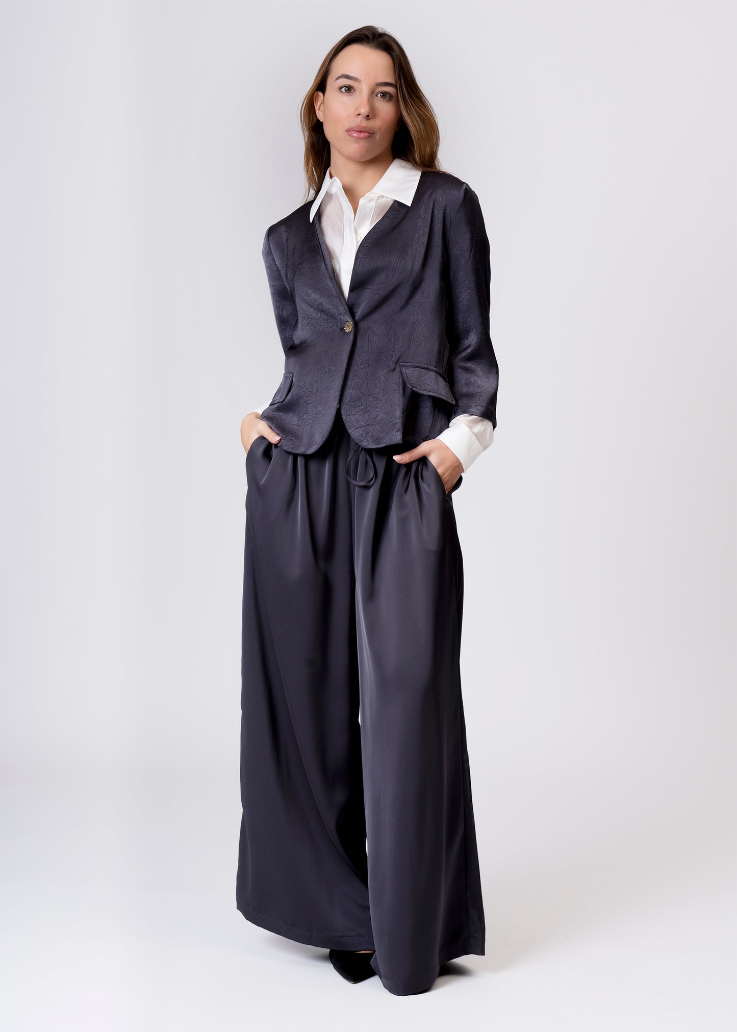 Satin palazzo pants