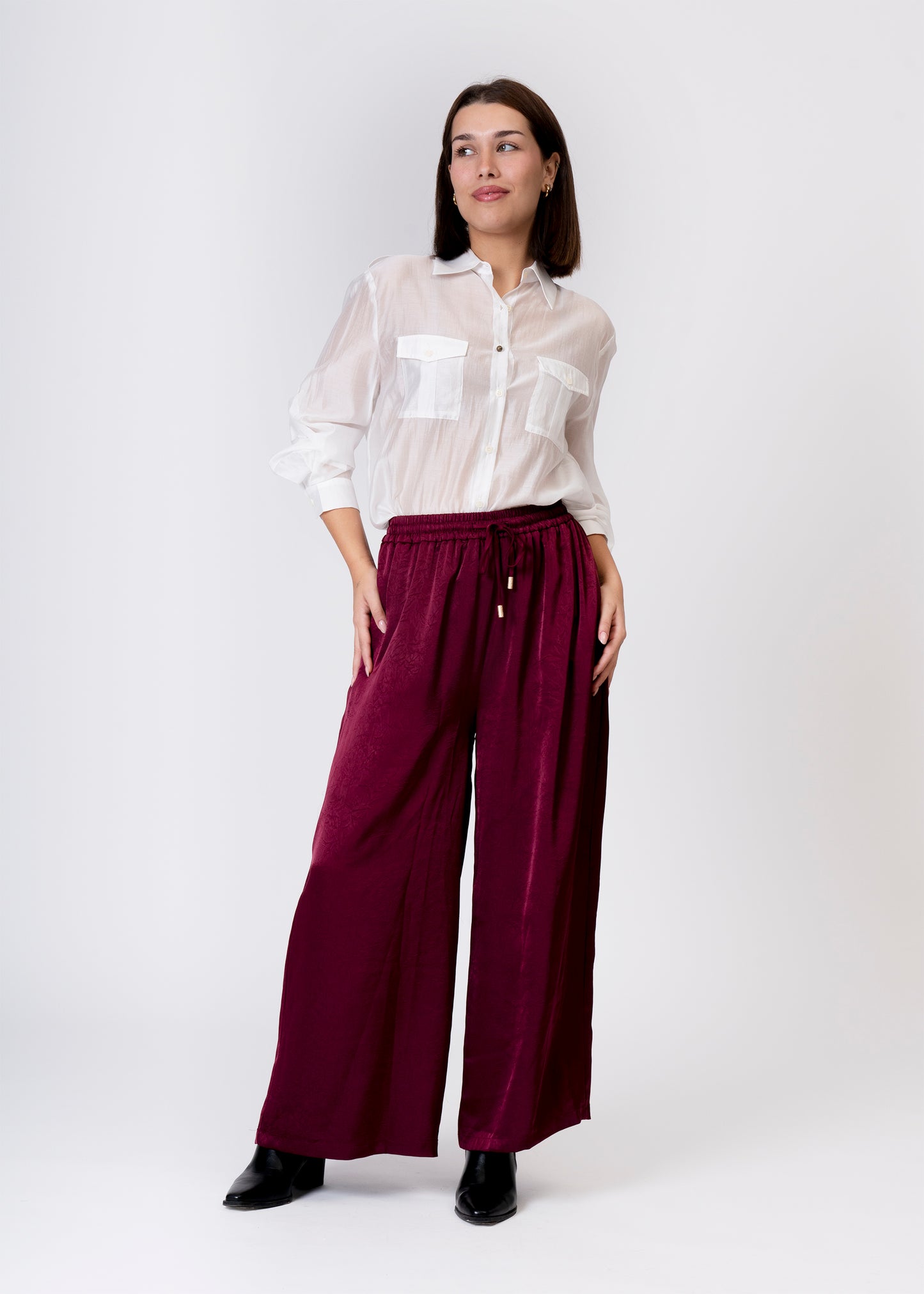 Camisa organza bolsillos