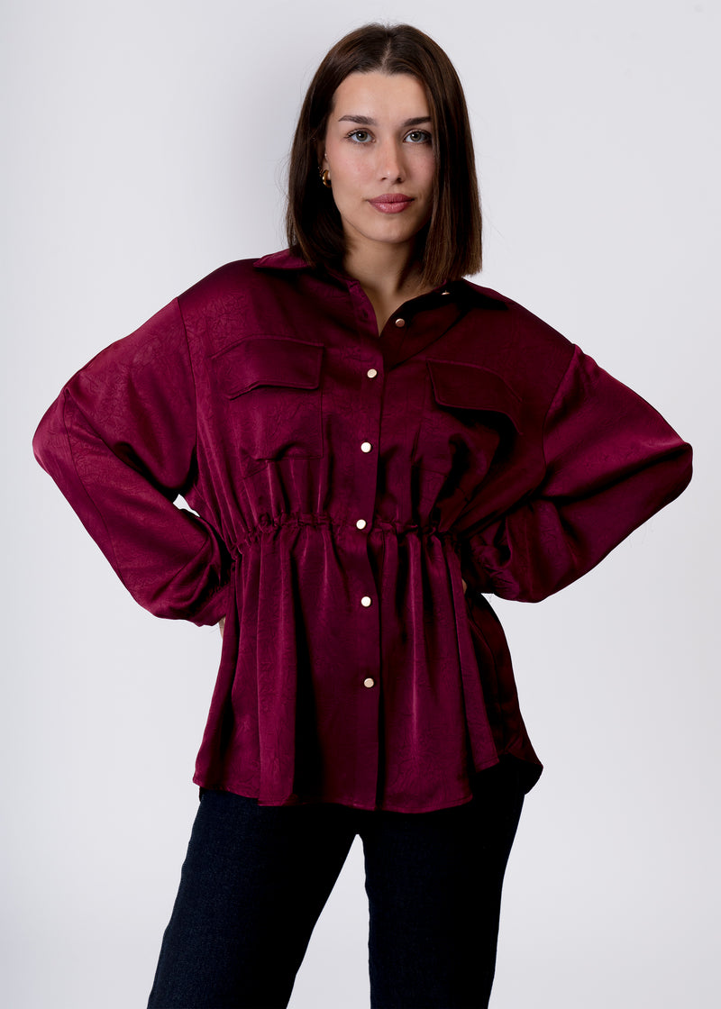 Satin overshirt