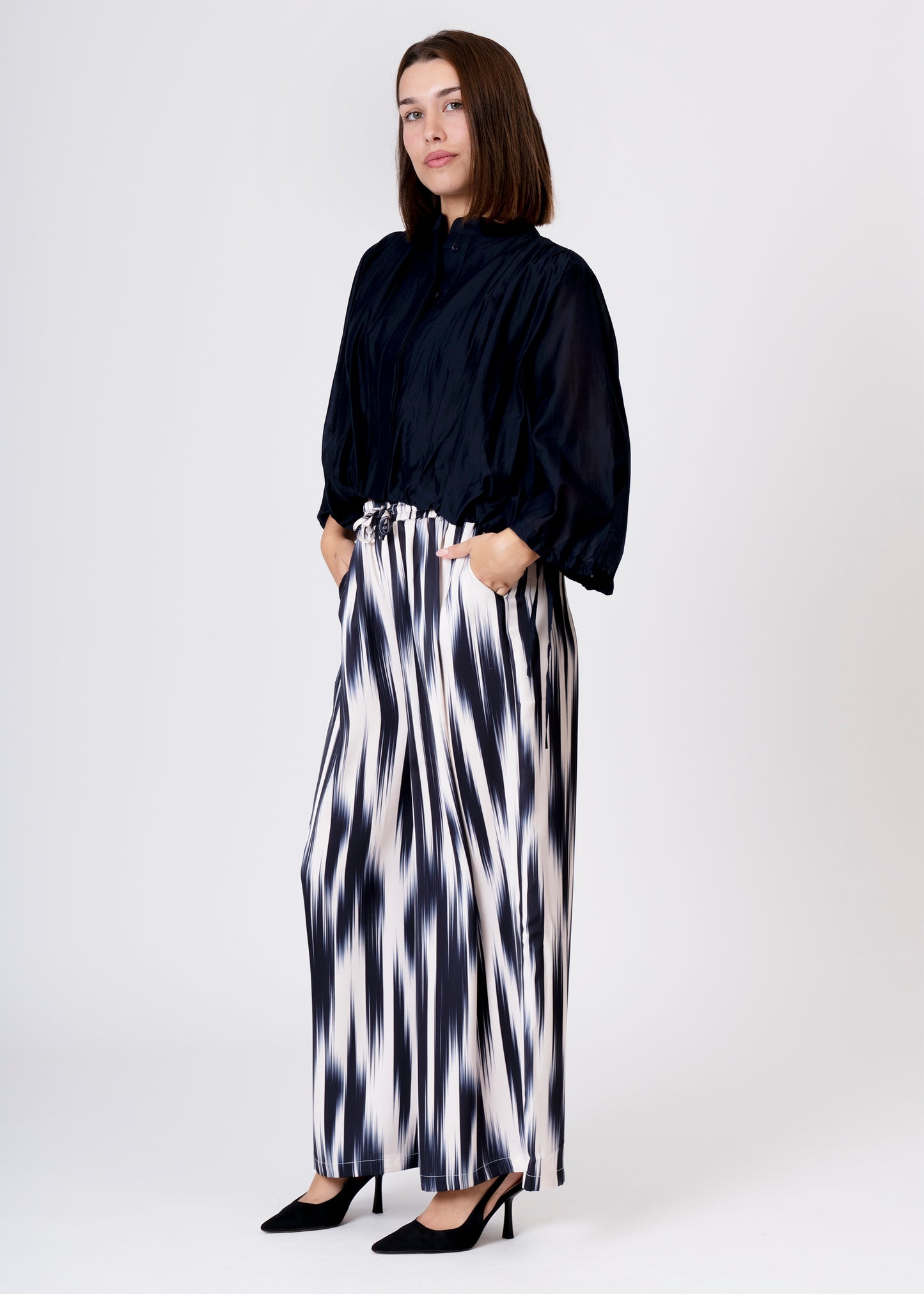 Blusa organza abullonada