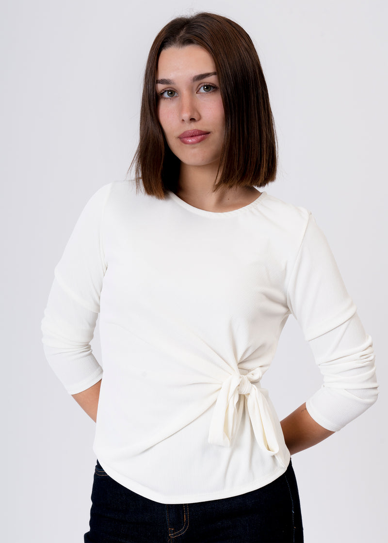 Camiseta lazo cuello redondo