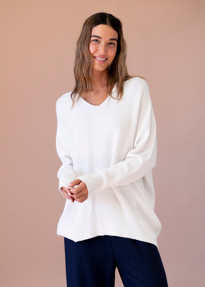 Jersey sin costuras cuello punta