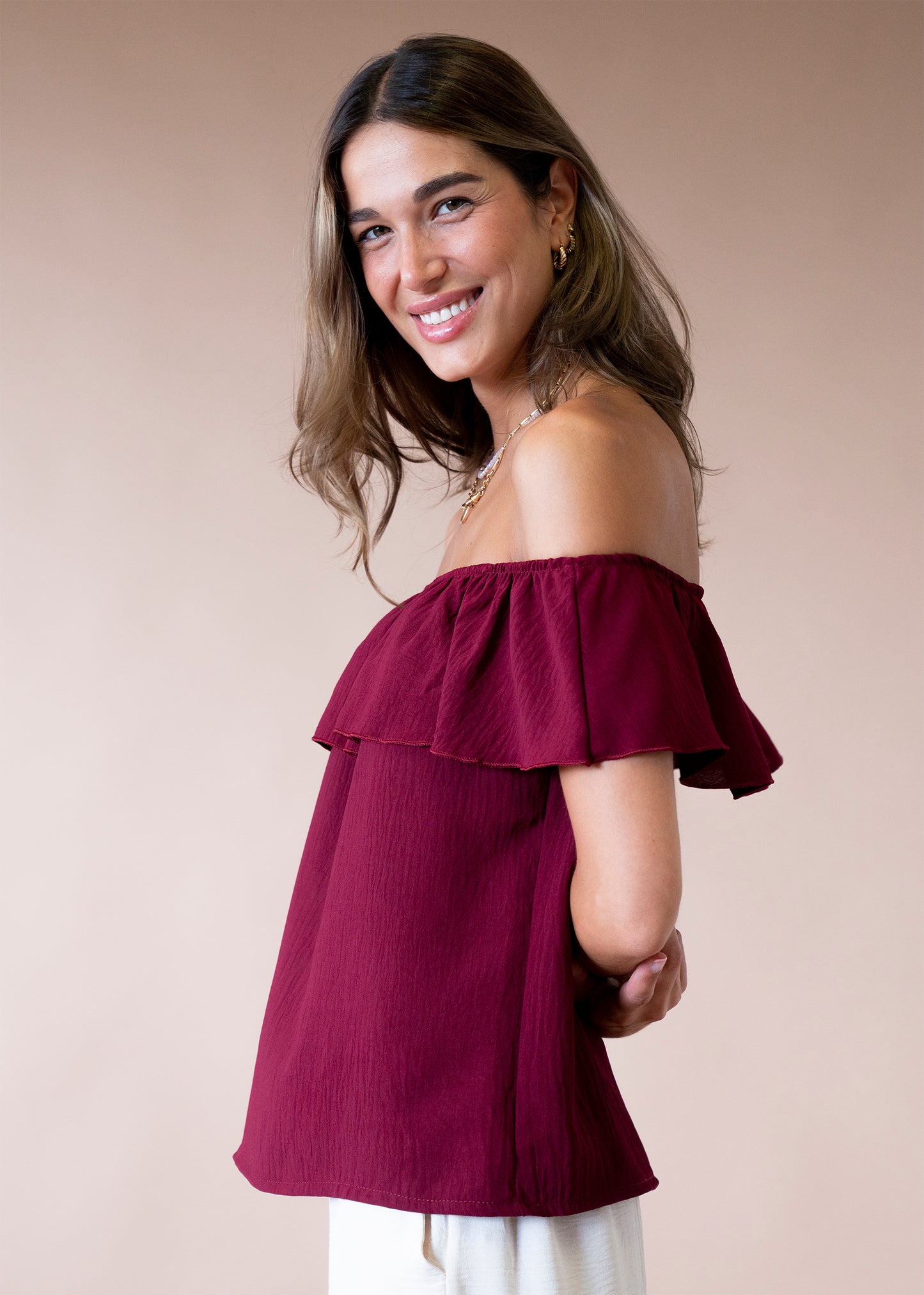 Blusa volante fluida