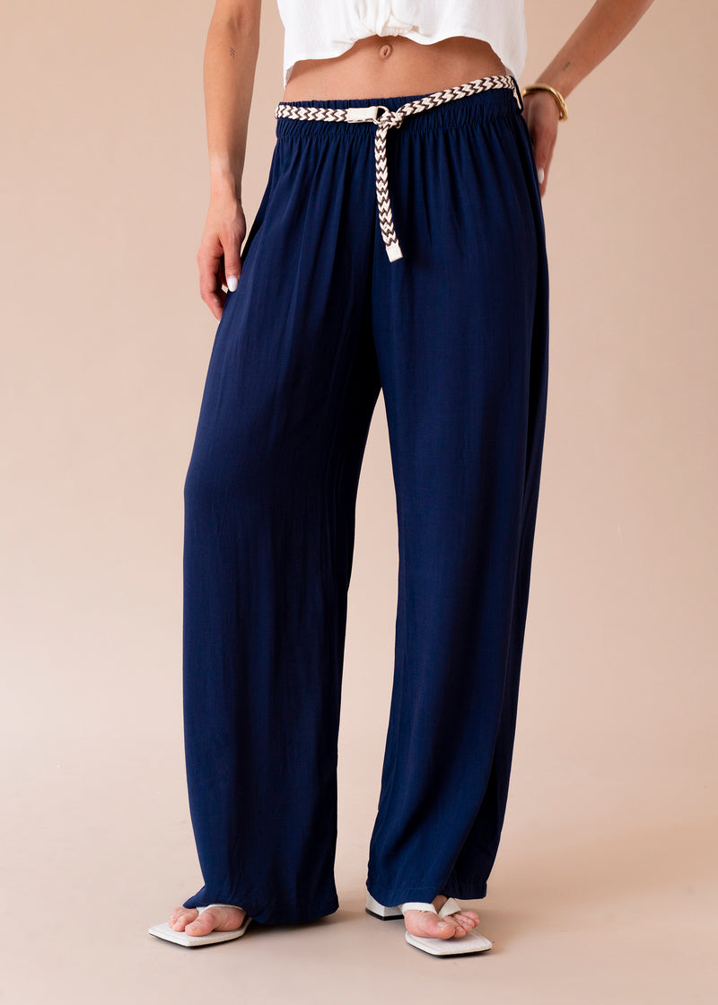 Pantalones textura palazzo