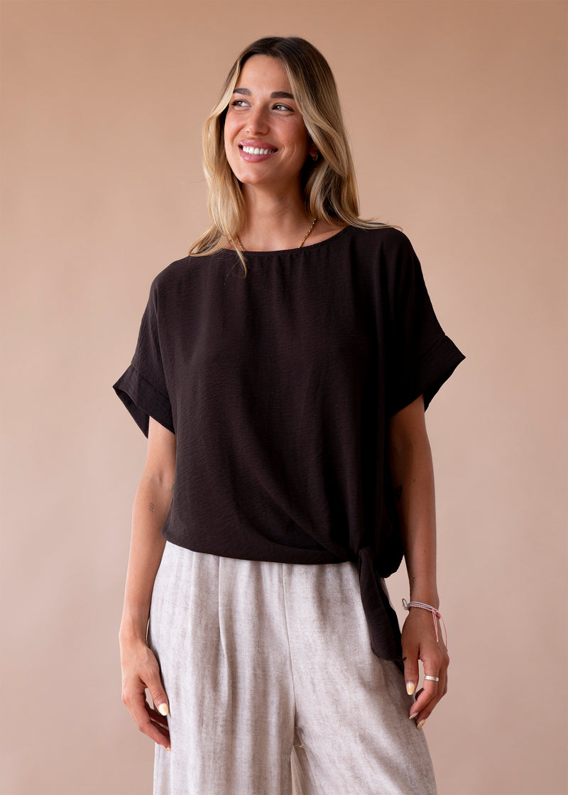 Blusa fluida nudo