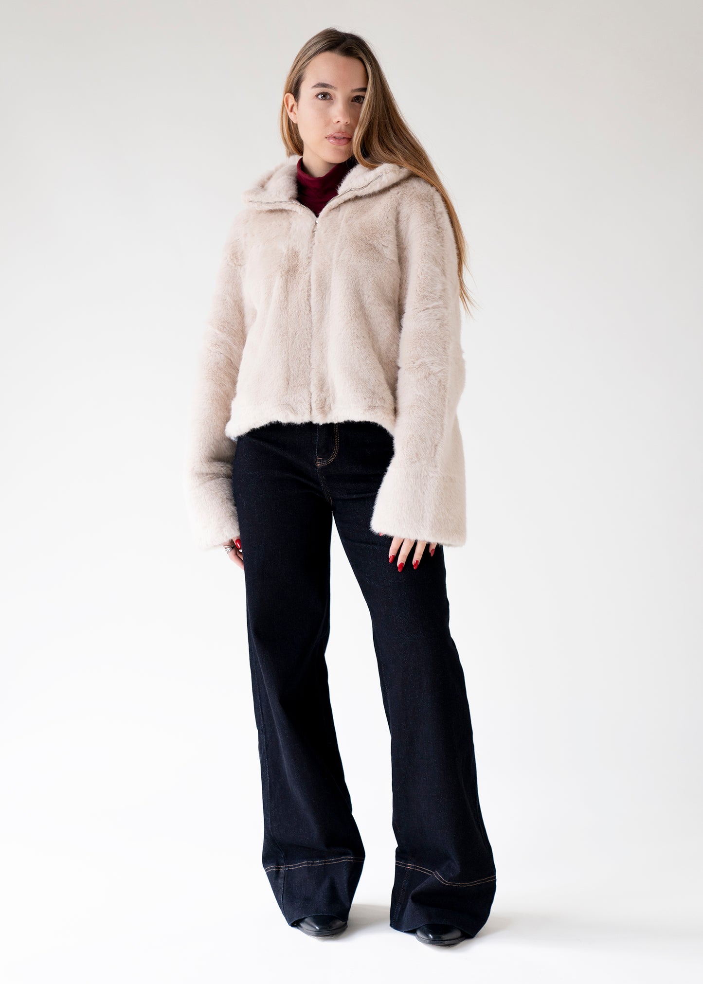 Cazadora efecto pelo