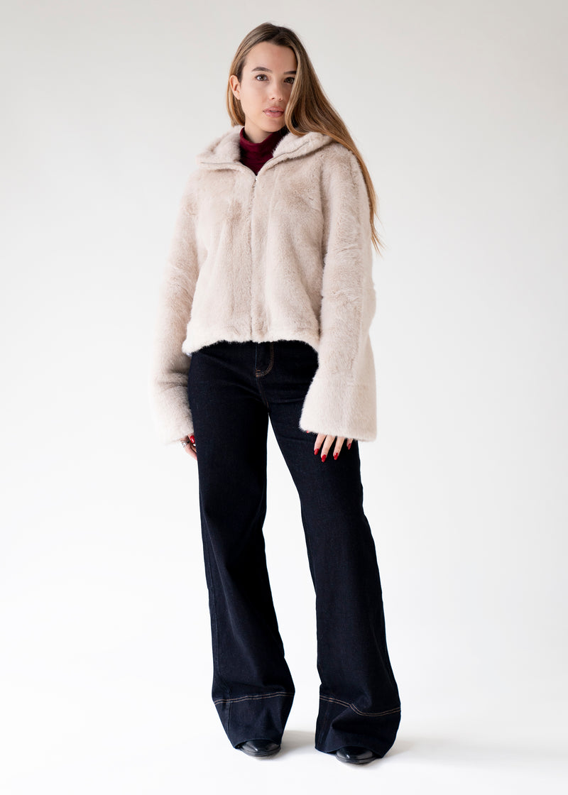 Cazadora efecto pelo