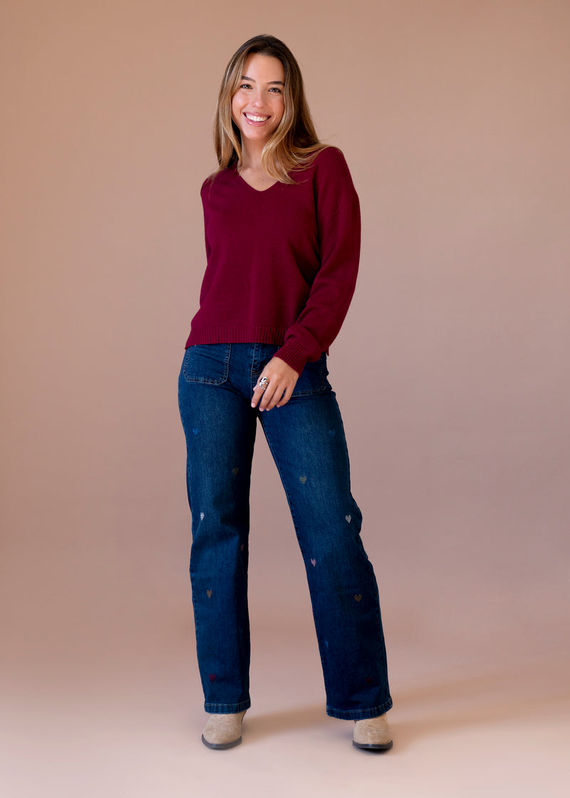 Jersey sin costuras cuello punta