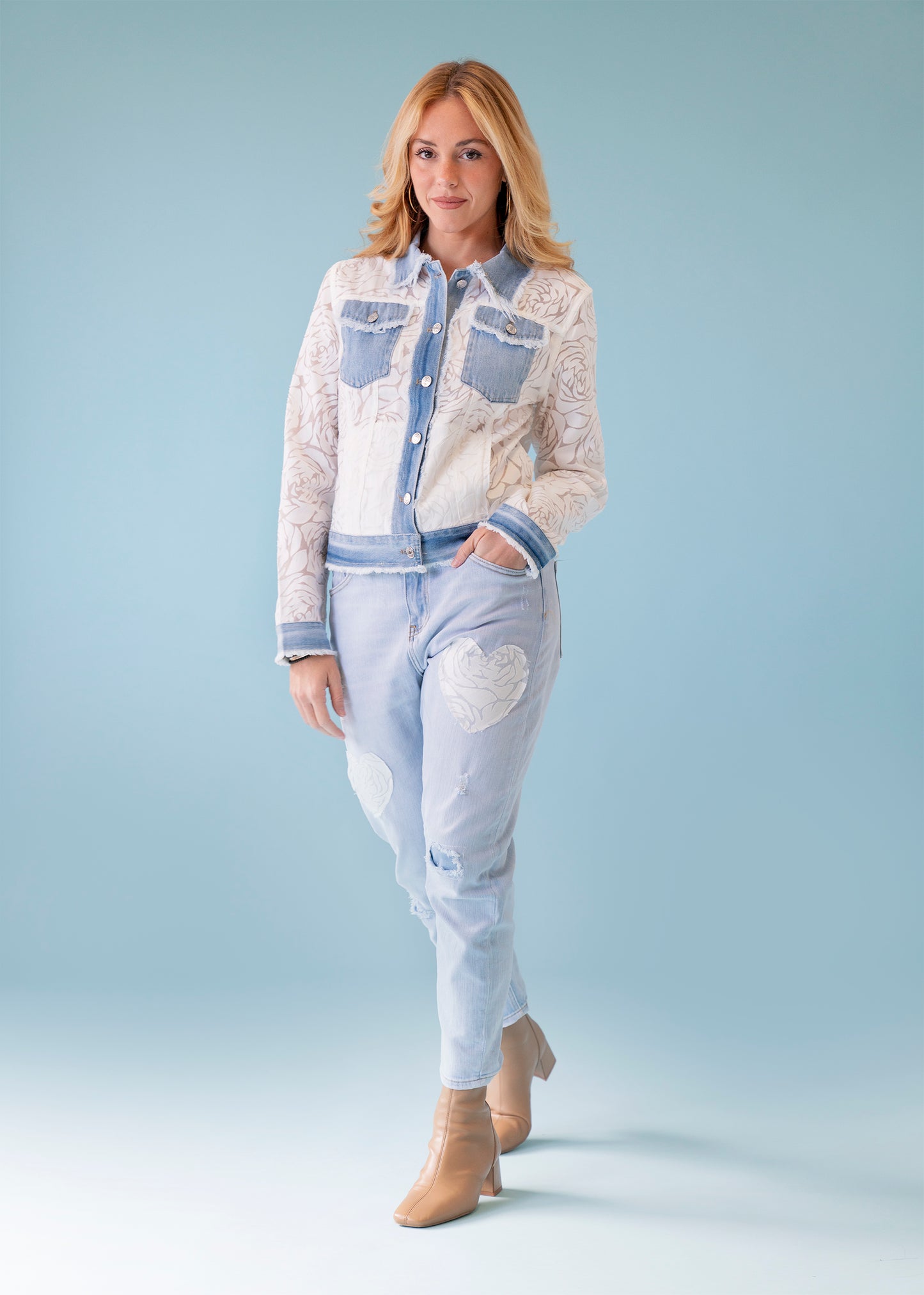 Jeans corazón devoré