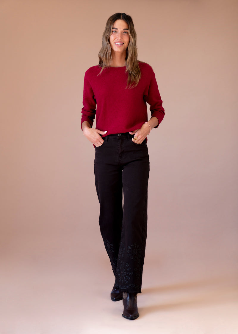 Jersey sin costuras cuello redondo