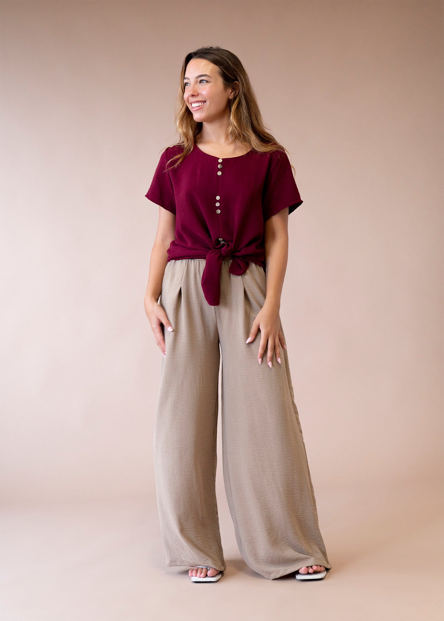 Pantalones anchos fluidos