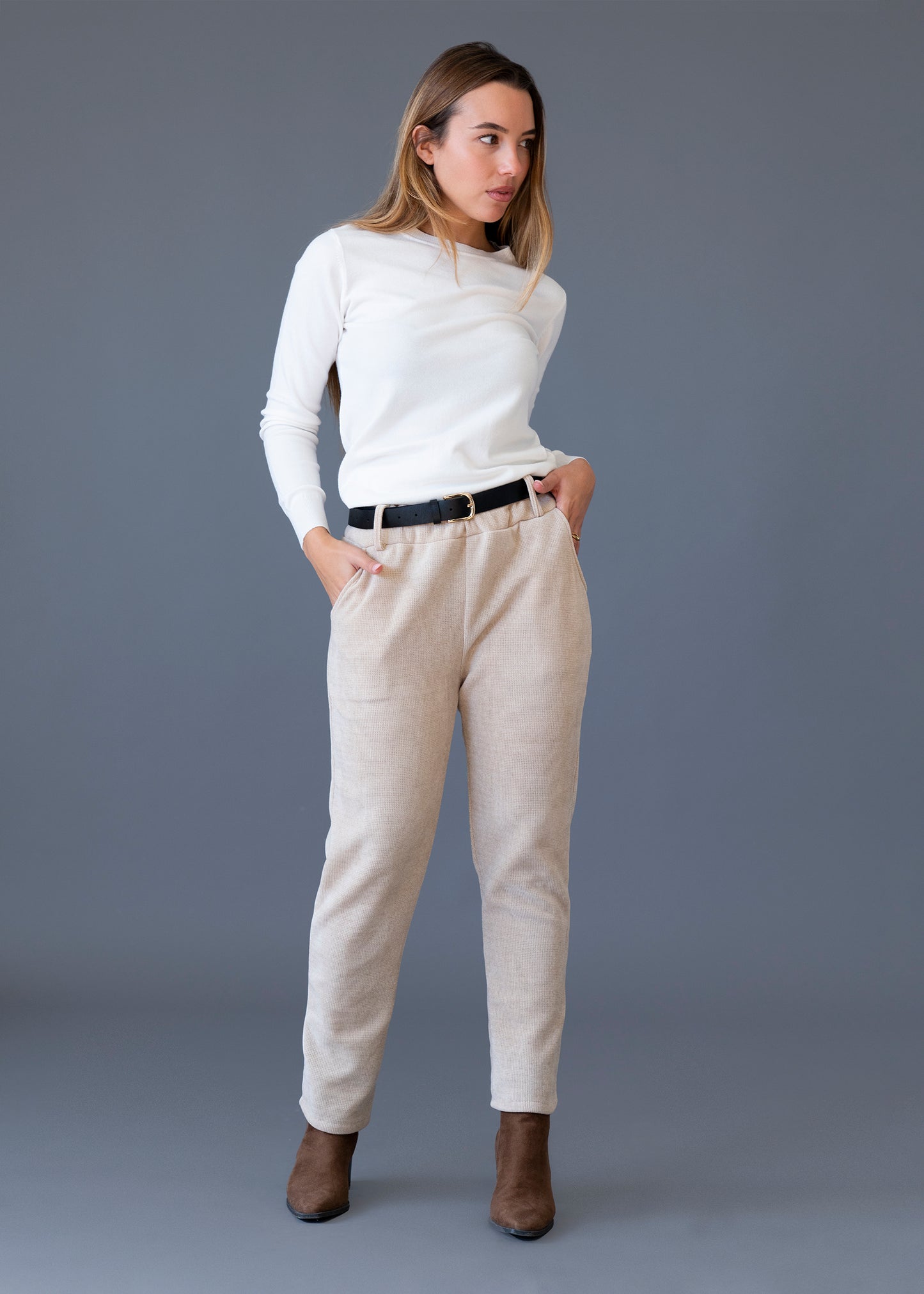 Jersey básico cuello redondo