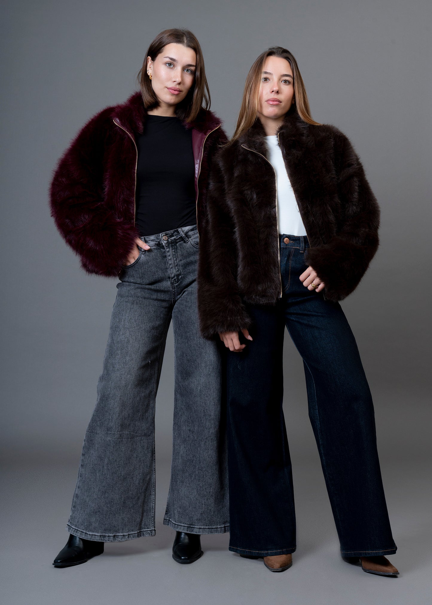 Chaqueta efecto pelo