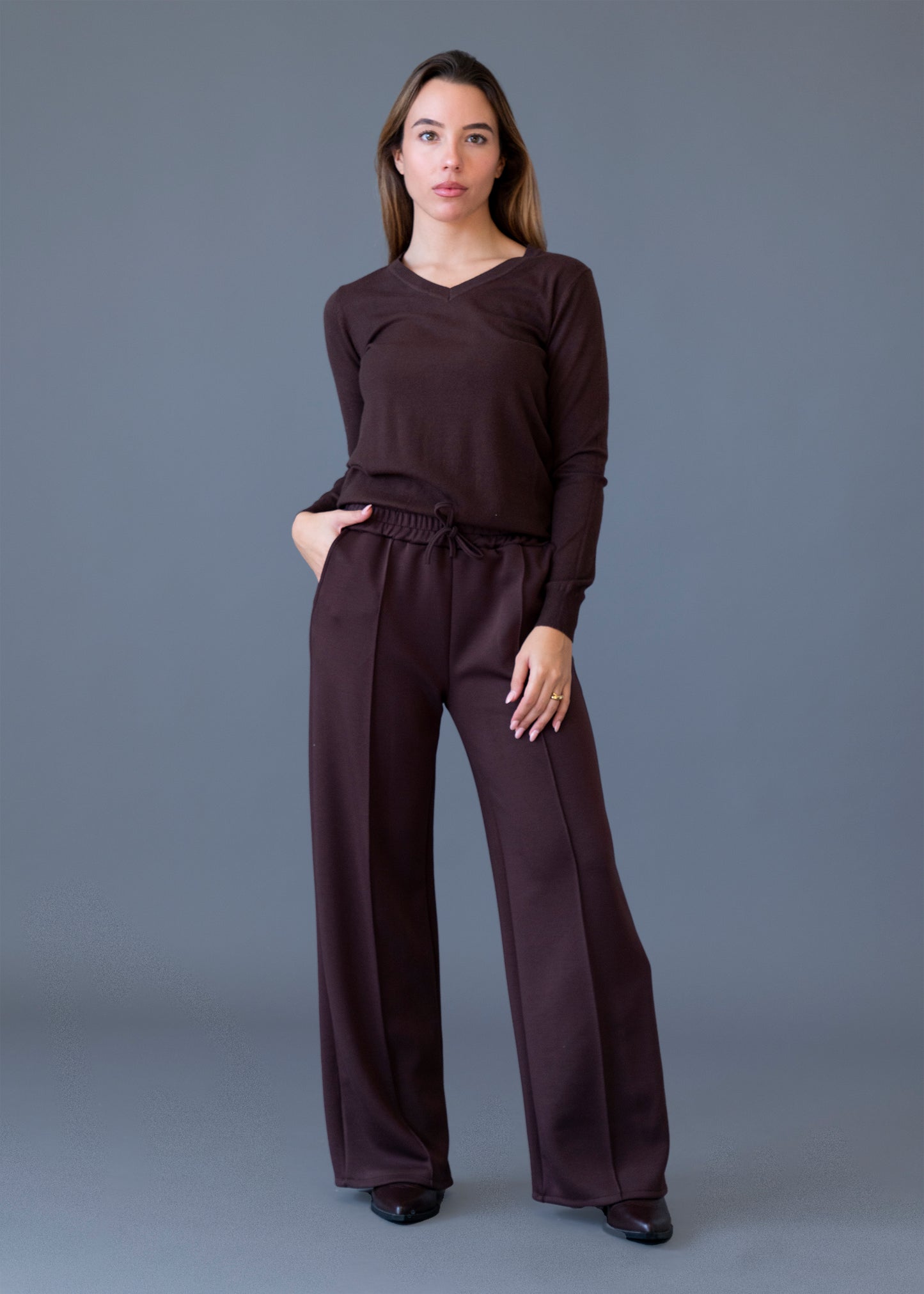 Pantalones palazzo punto