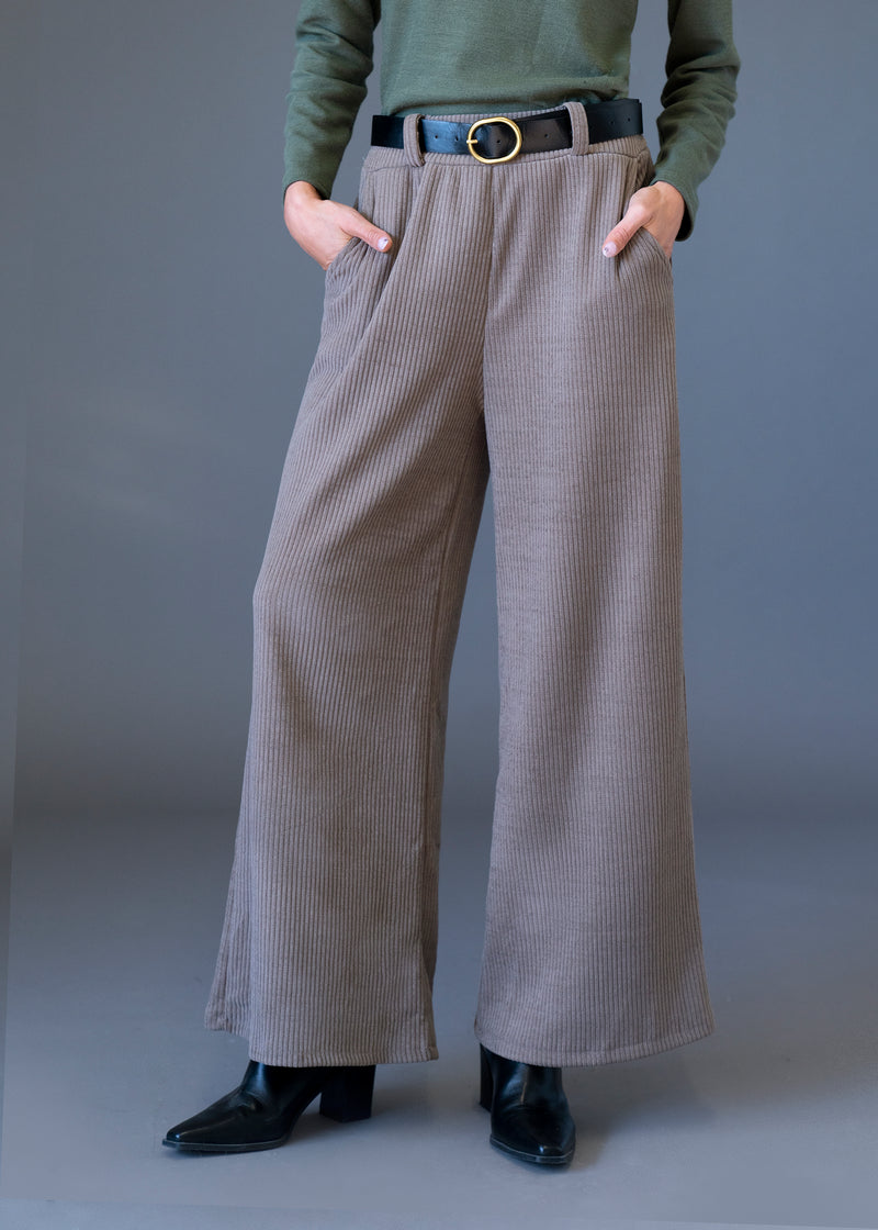 Pantalones pana palazzo