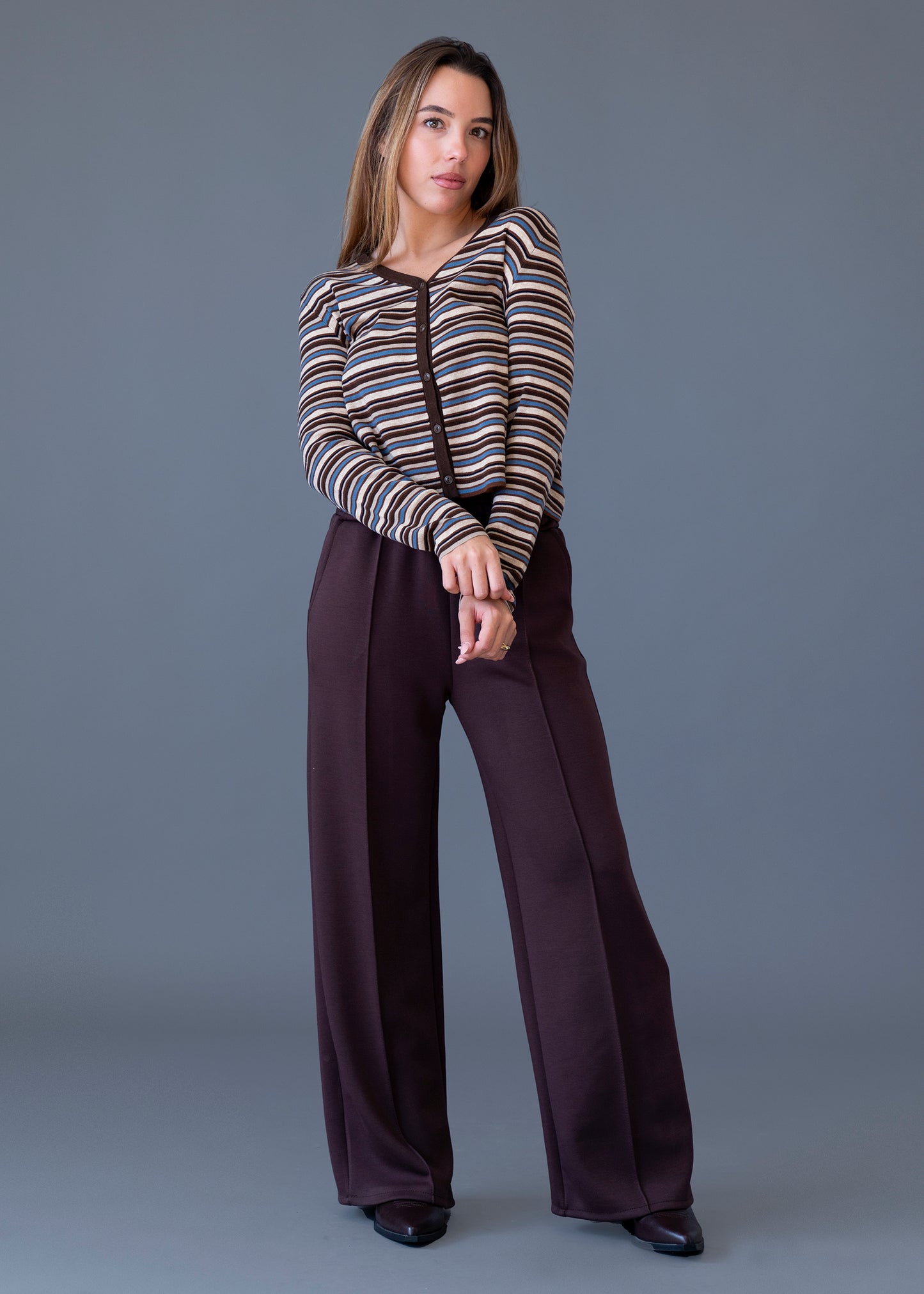 Pantalones sarga palazzo