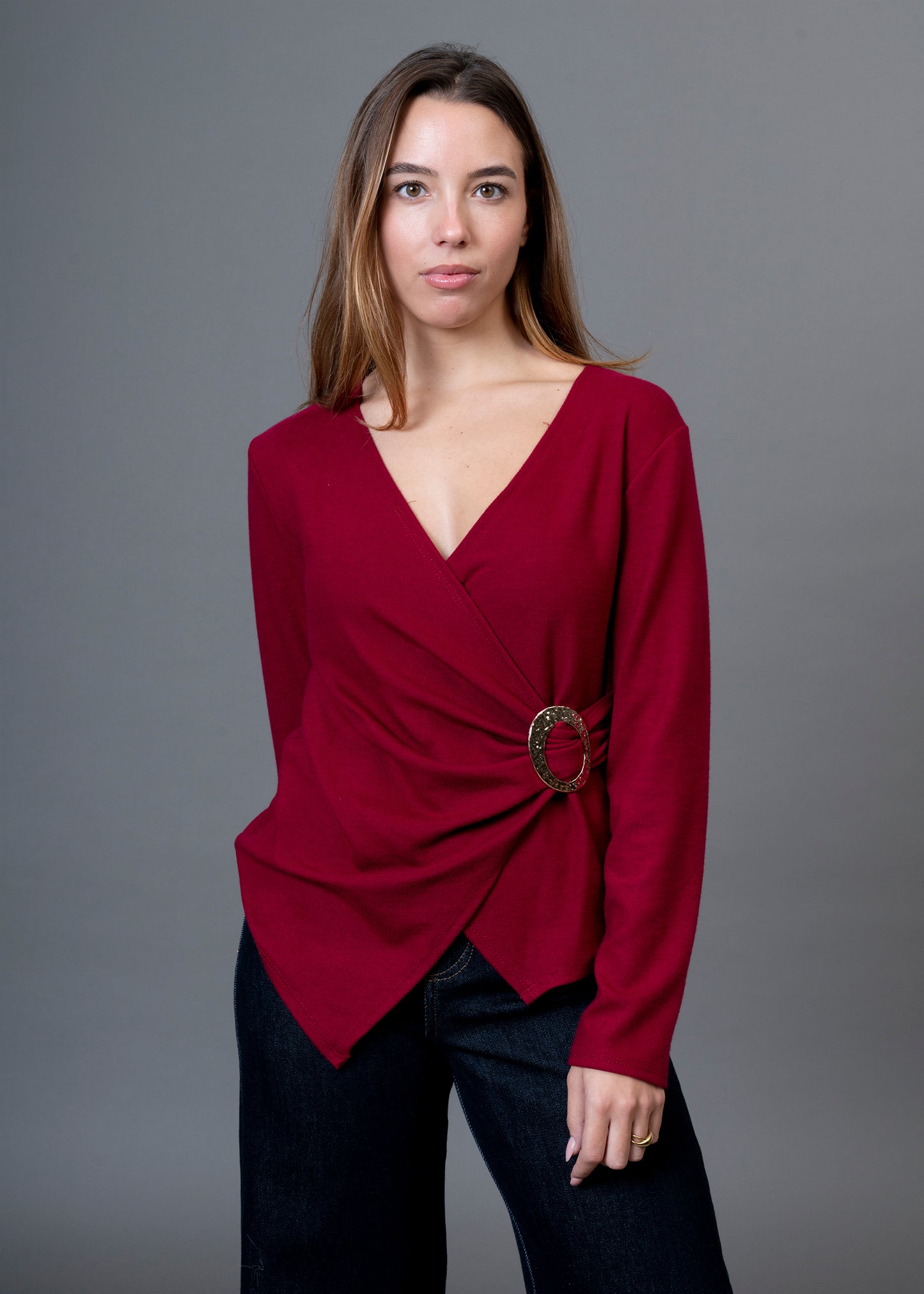 Camiseta Paris cruzada hebilla