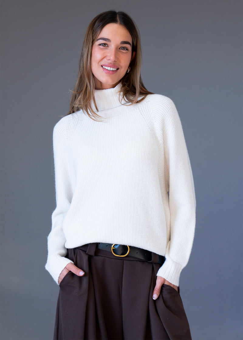 Jersey sin costuras cuello alto