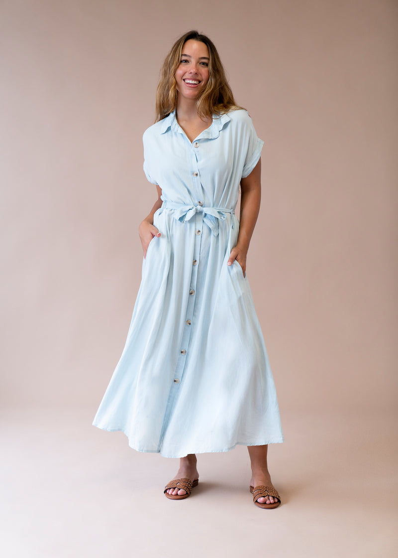 Vestido camisero denim