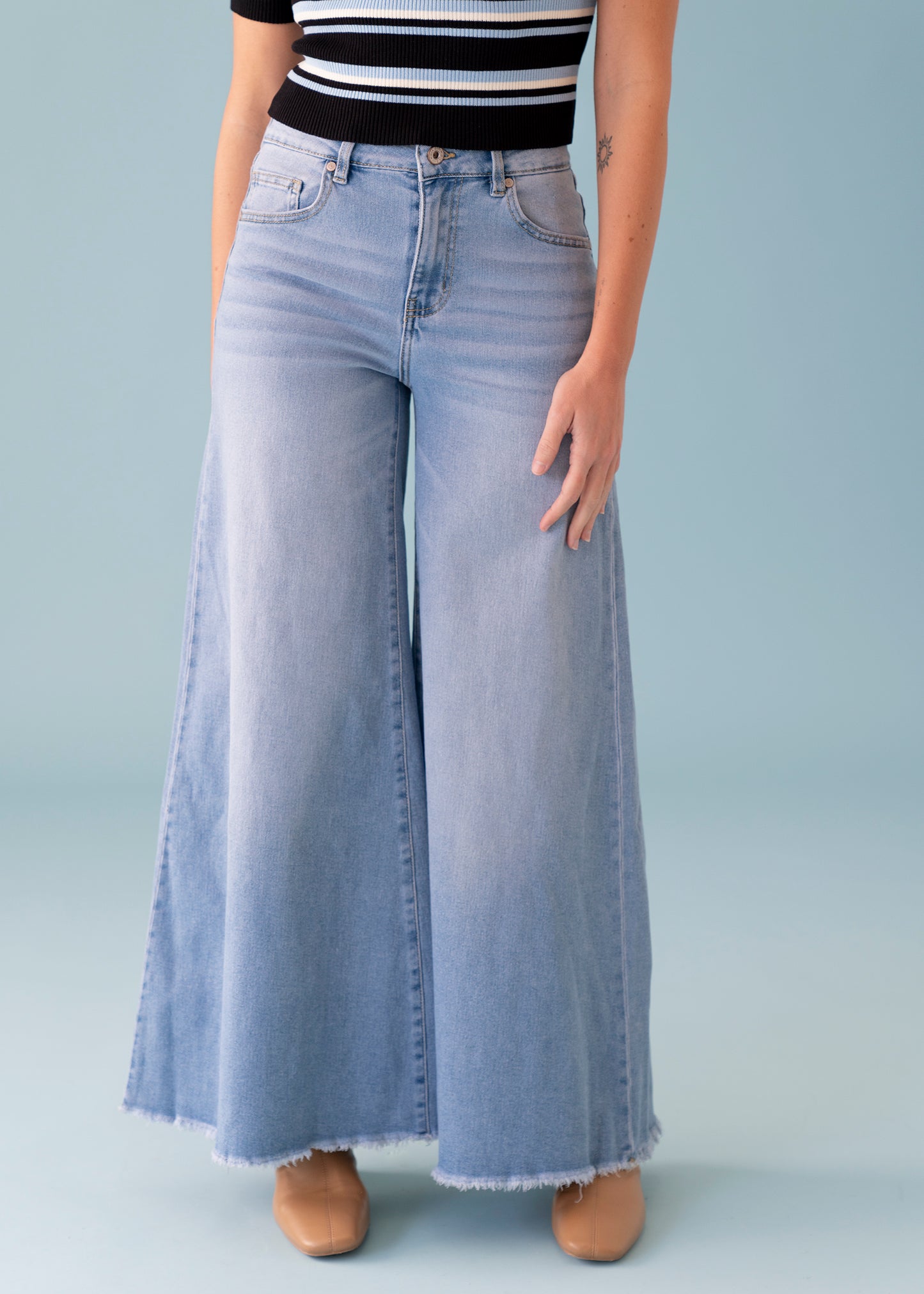 Jeans anchos campana