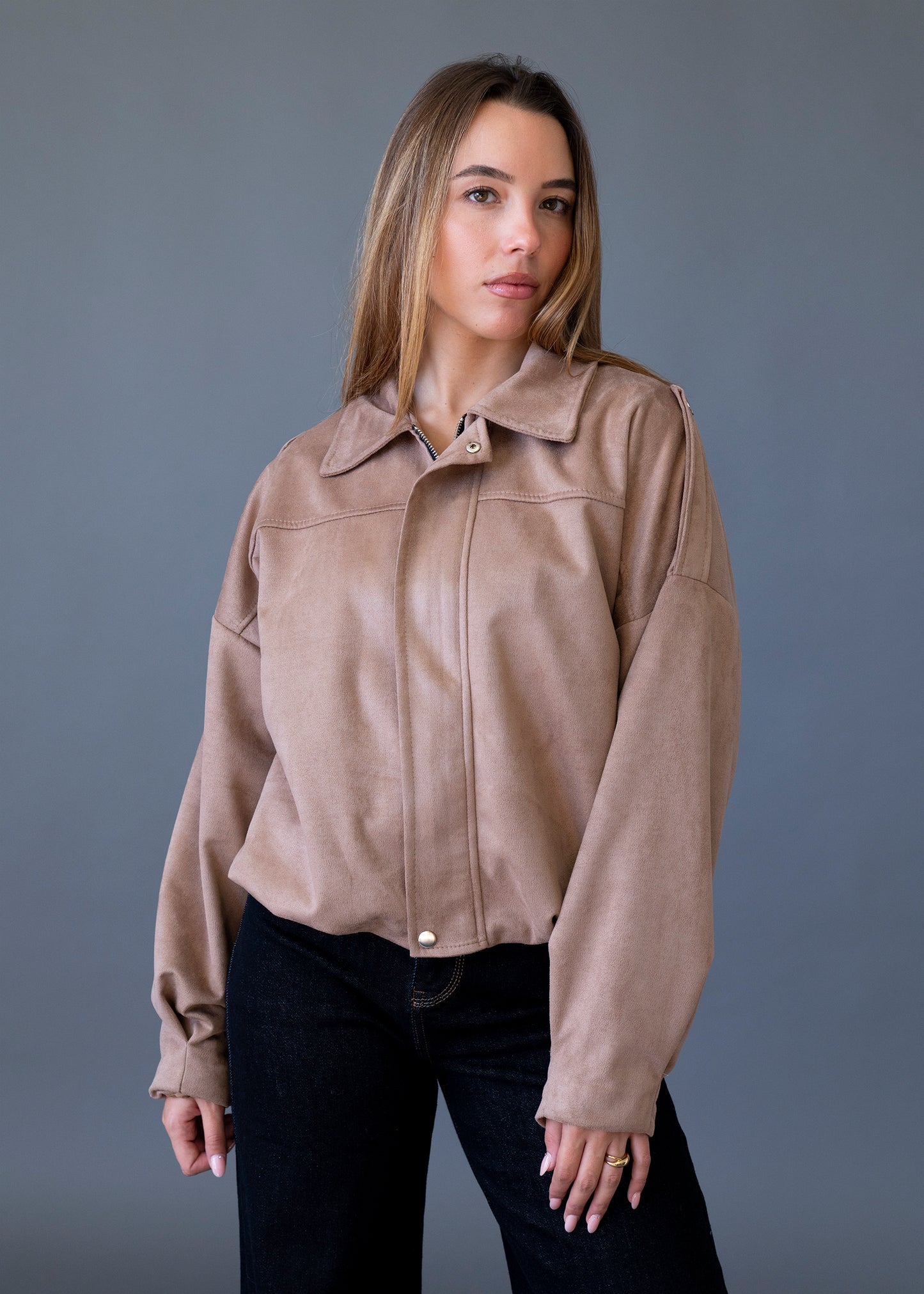 Cazadora antelina tapeta