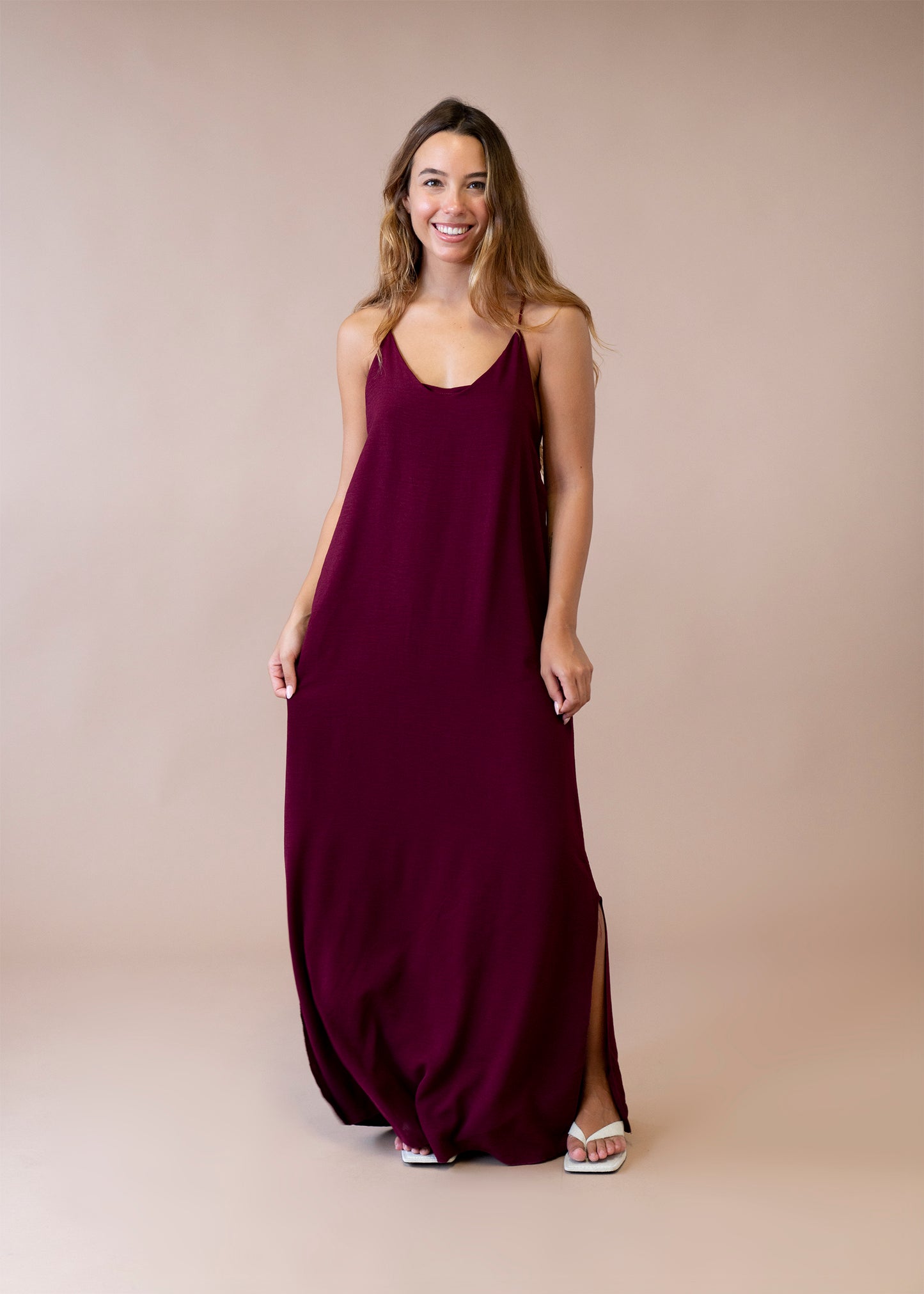 Vestido joya largo fluido