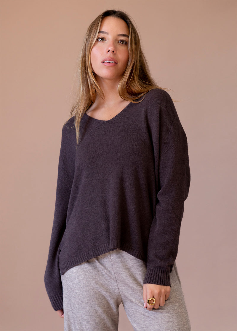 Jersey sin costuras cuello punta