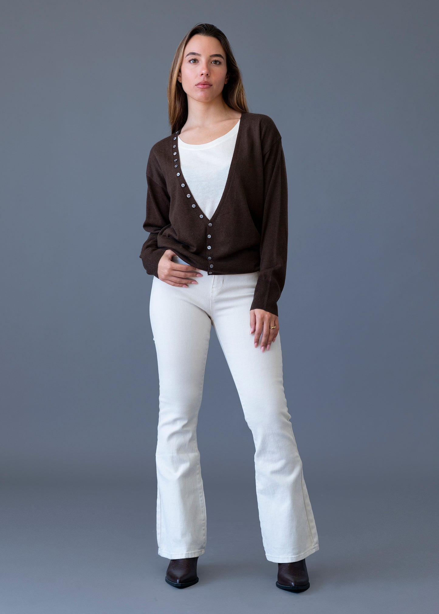 Cárdigan mohair doble