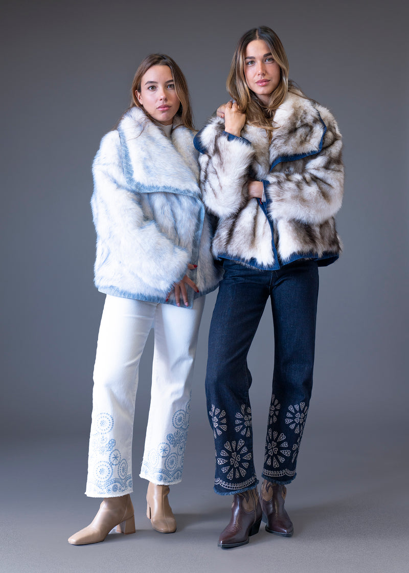 Chaqueta efecto pelo