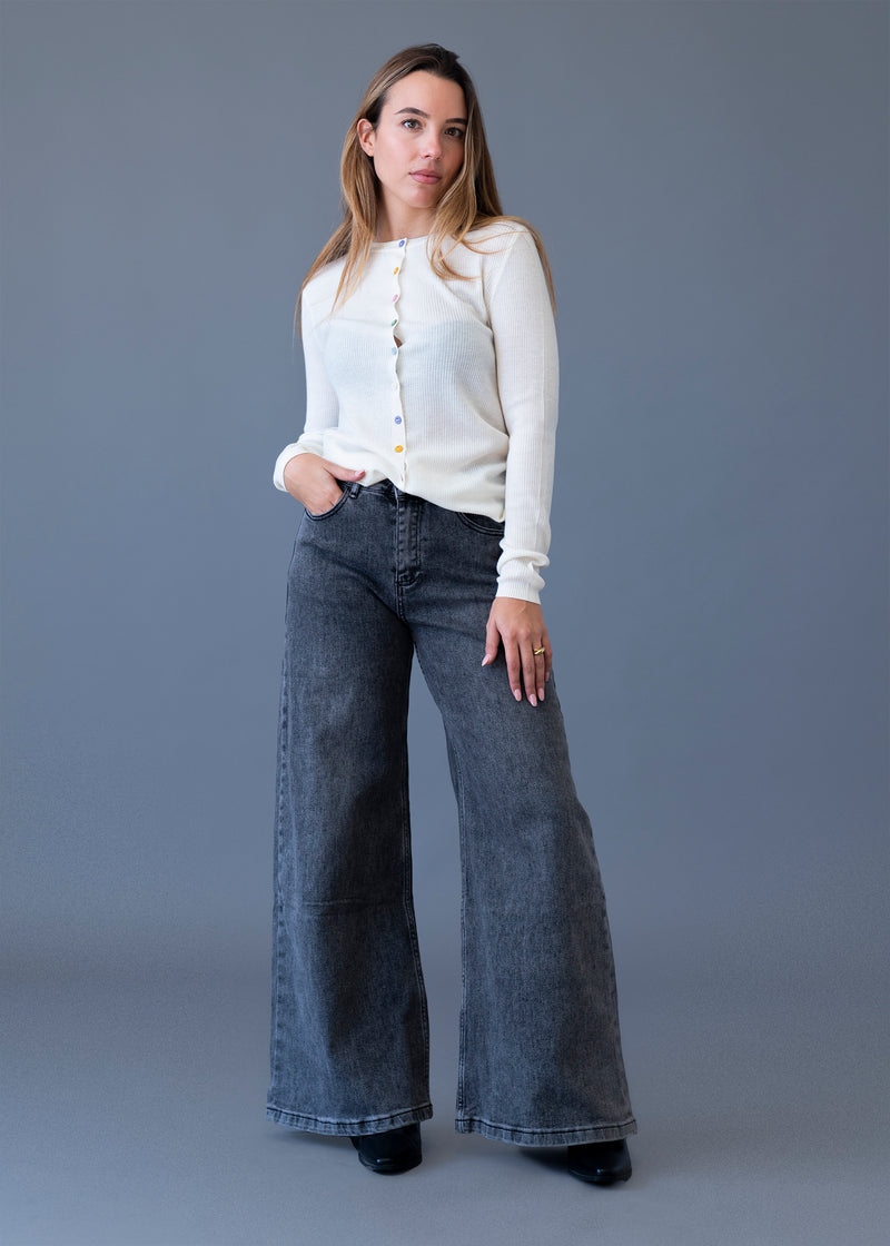 Cárdigan lana botones