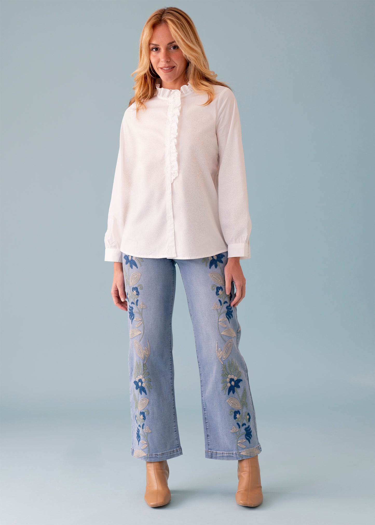 Camisa volante popelín