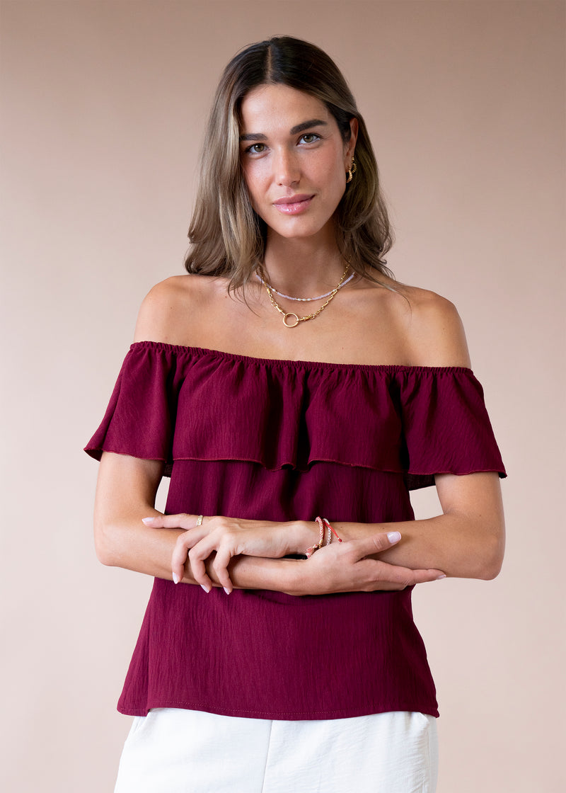 Blusa volante fluida