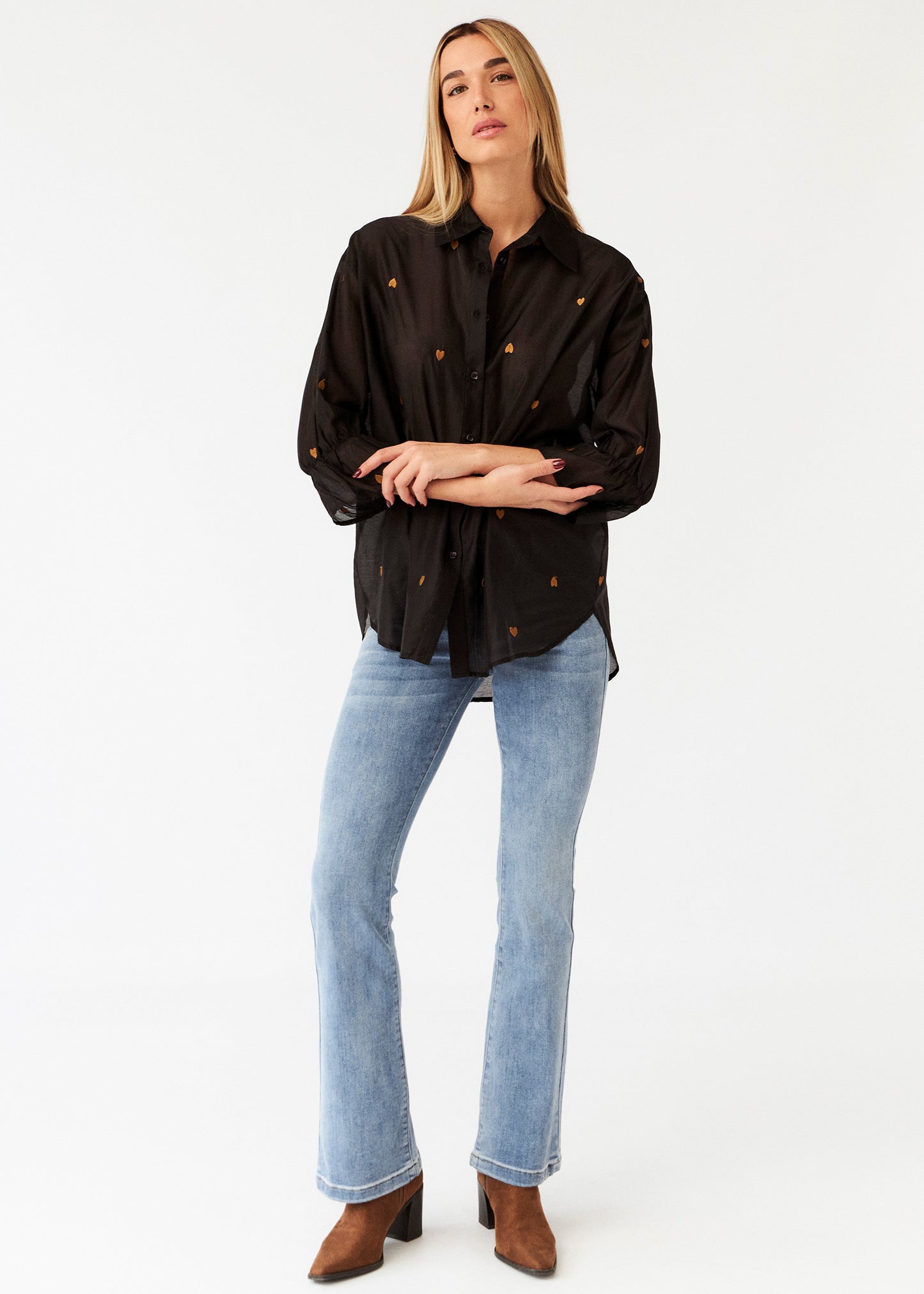 Heart organza shirt