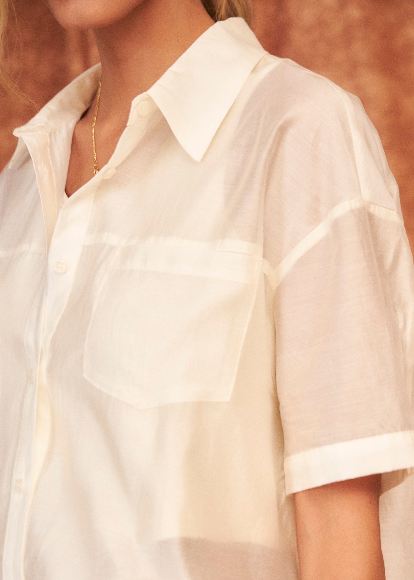 Organza shirt-top