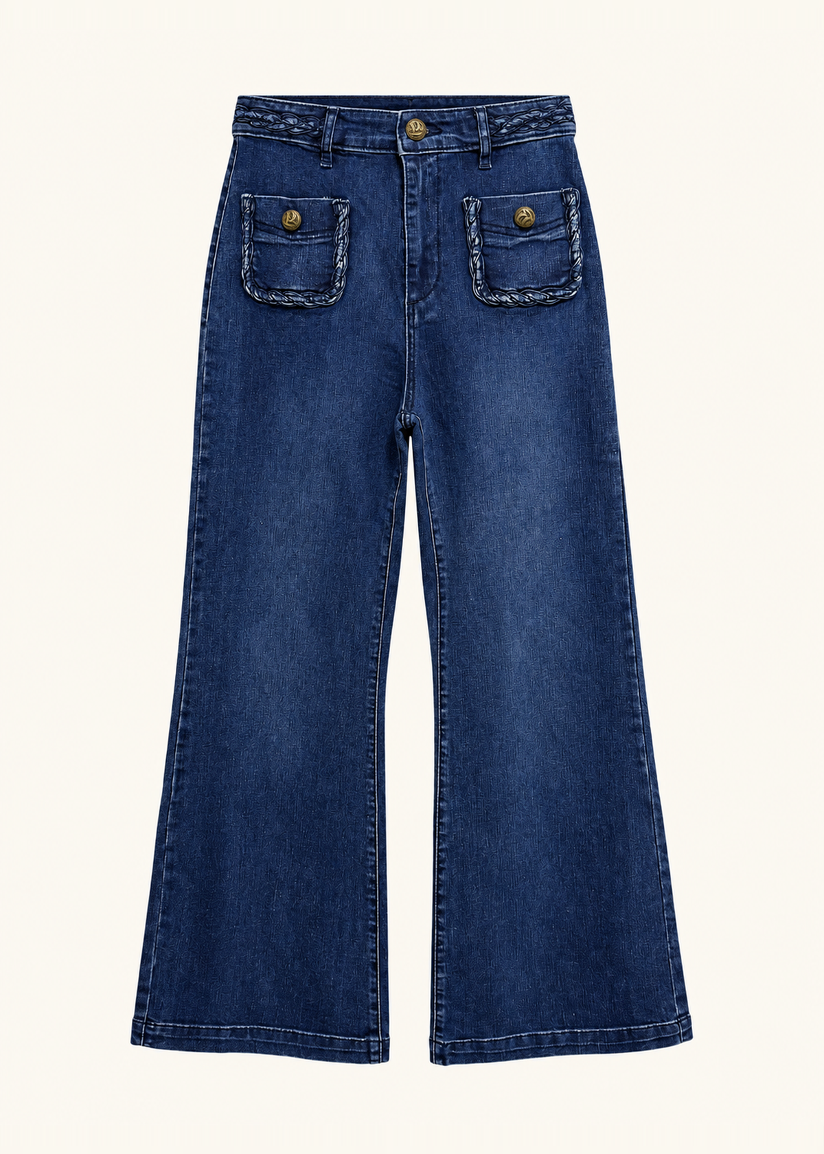 Jeans bolsillos trenzas
