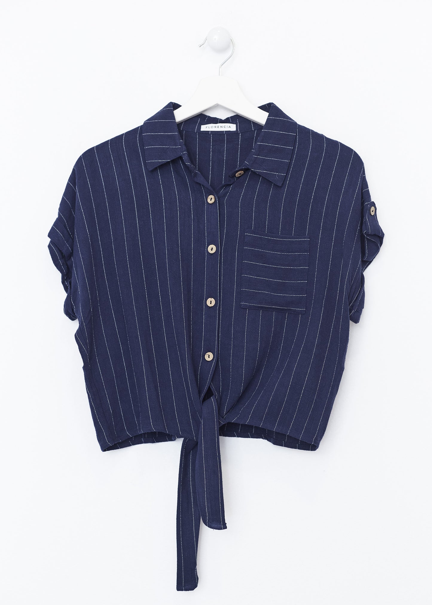 Camisa lino rayas