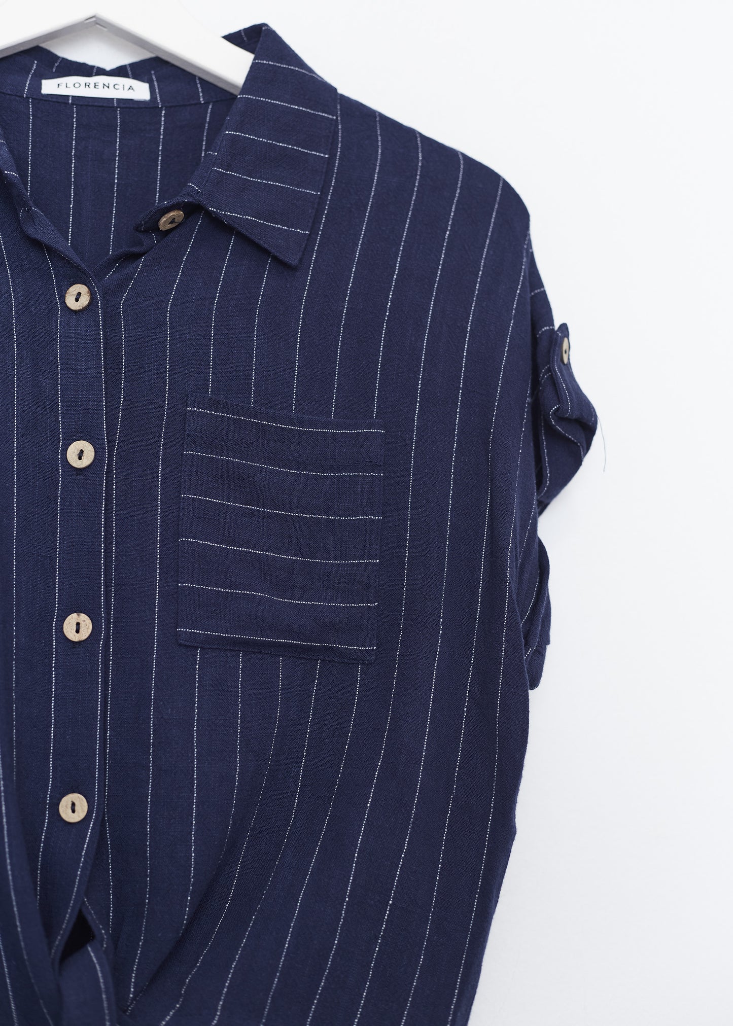 Camisa lino rayas