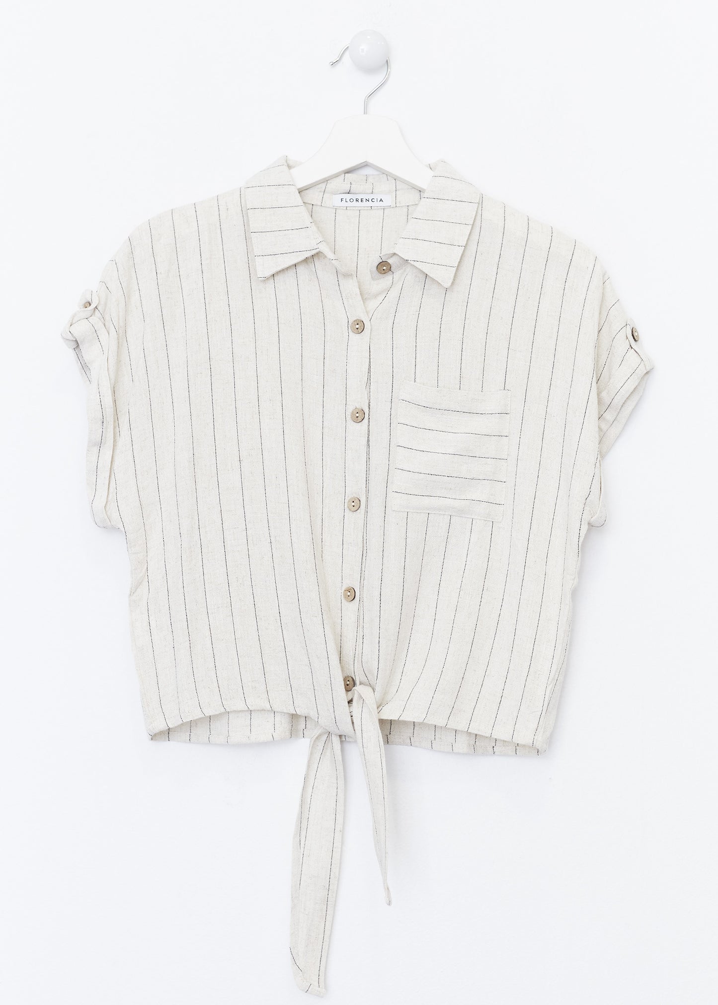 Camisa lino rayas