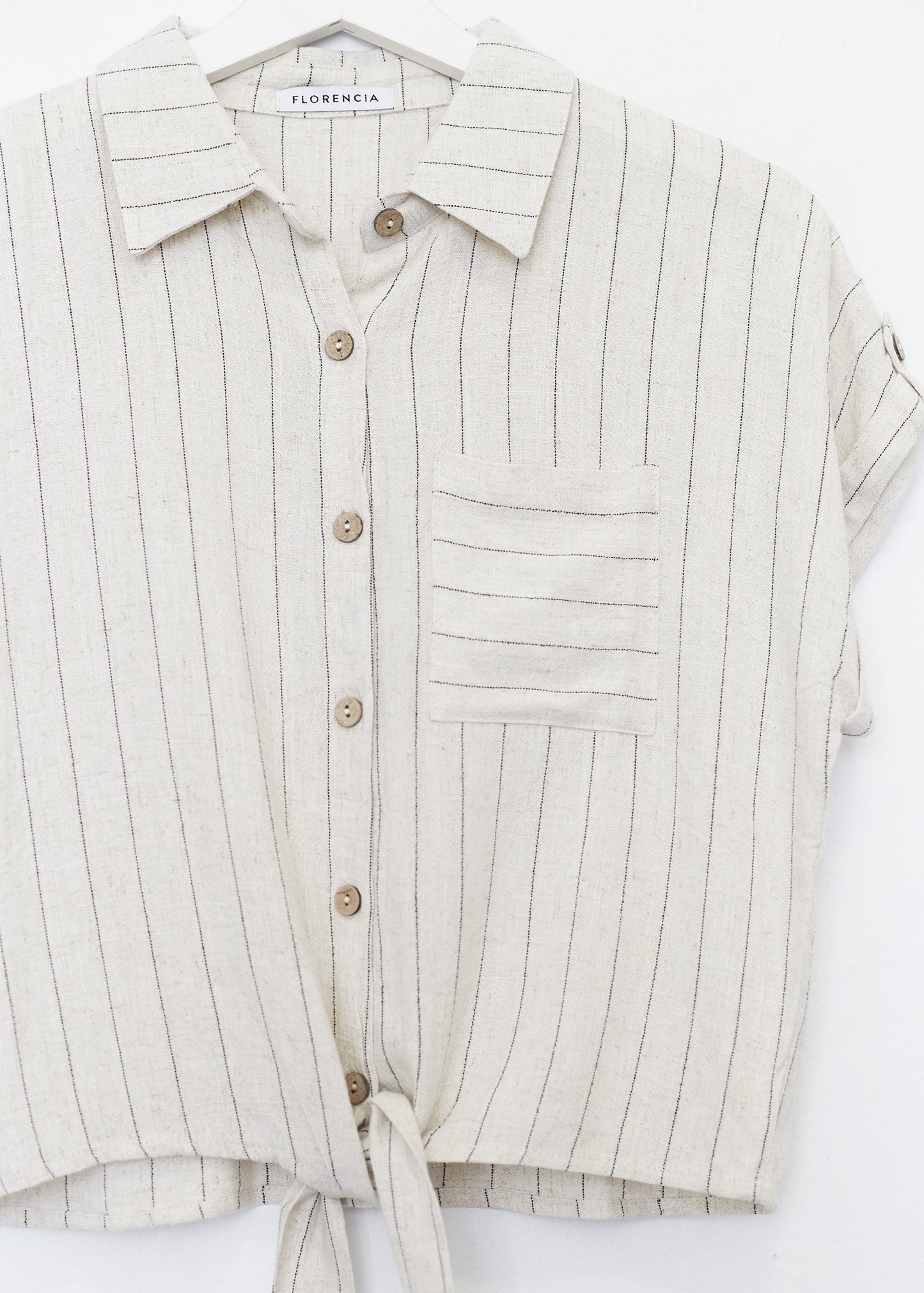 Camisa lino rayas