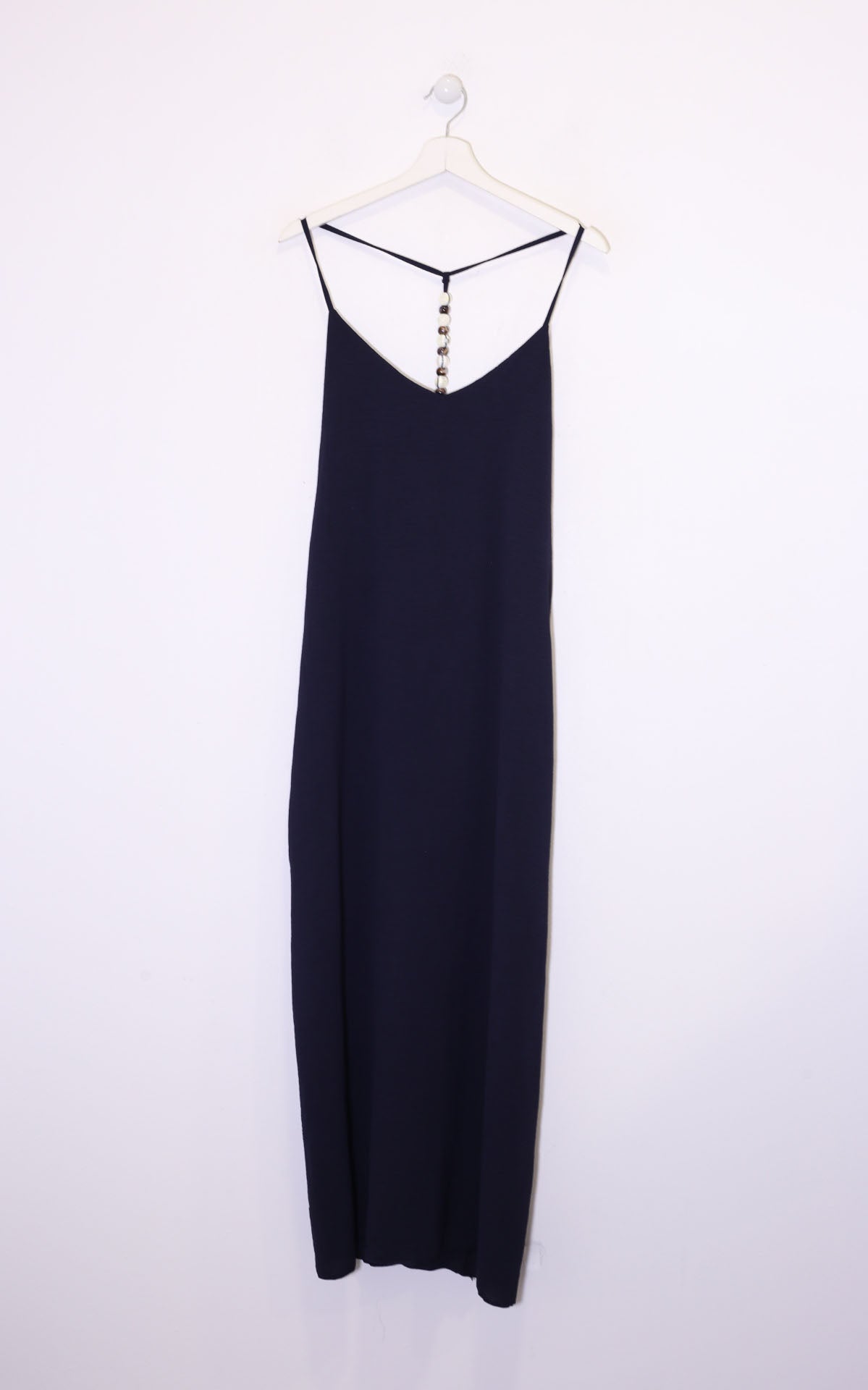 Vestido abalorios fluido