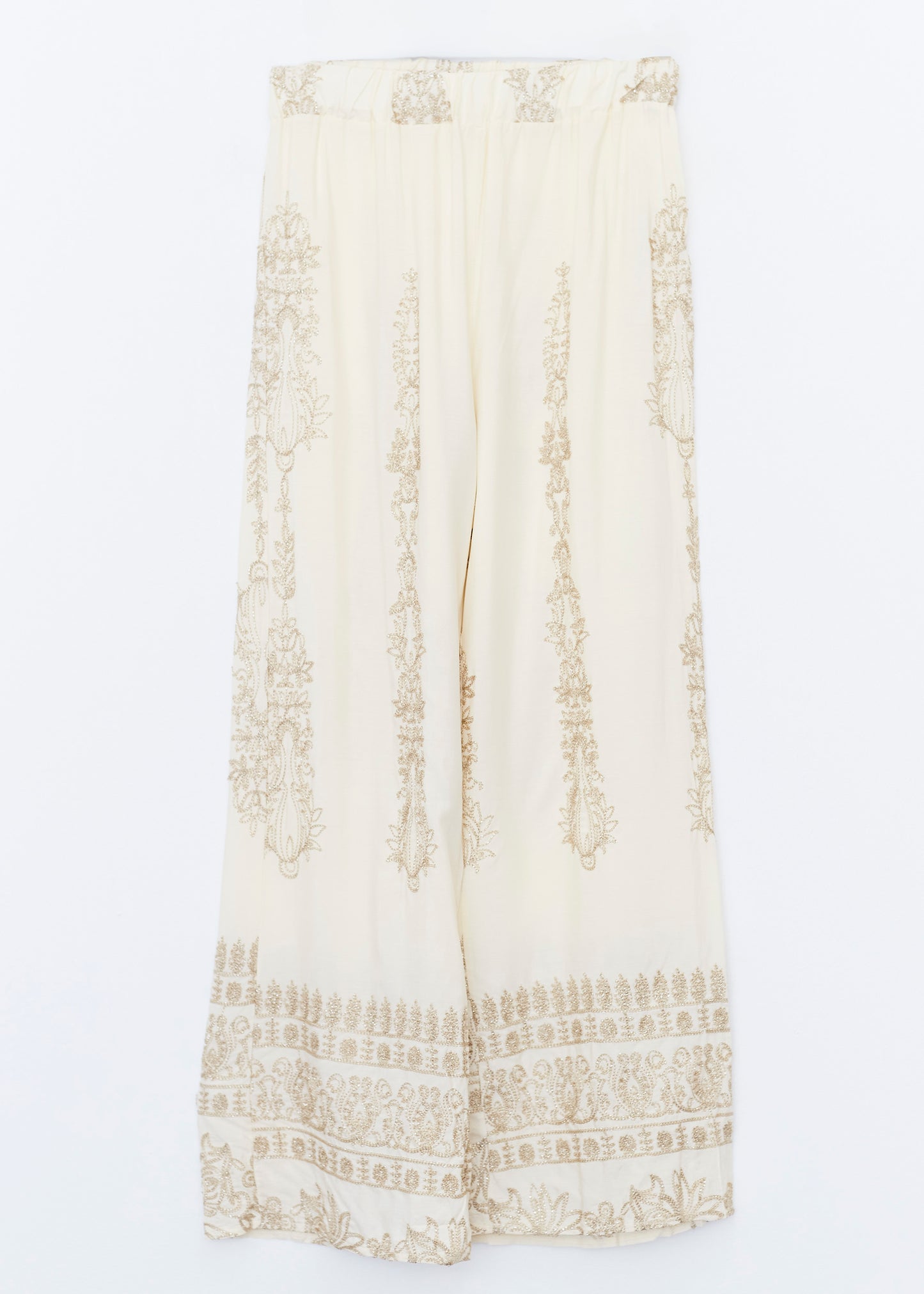 Embroidered straight pants
