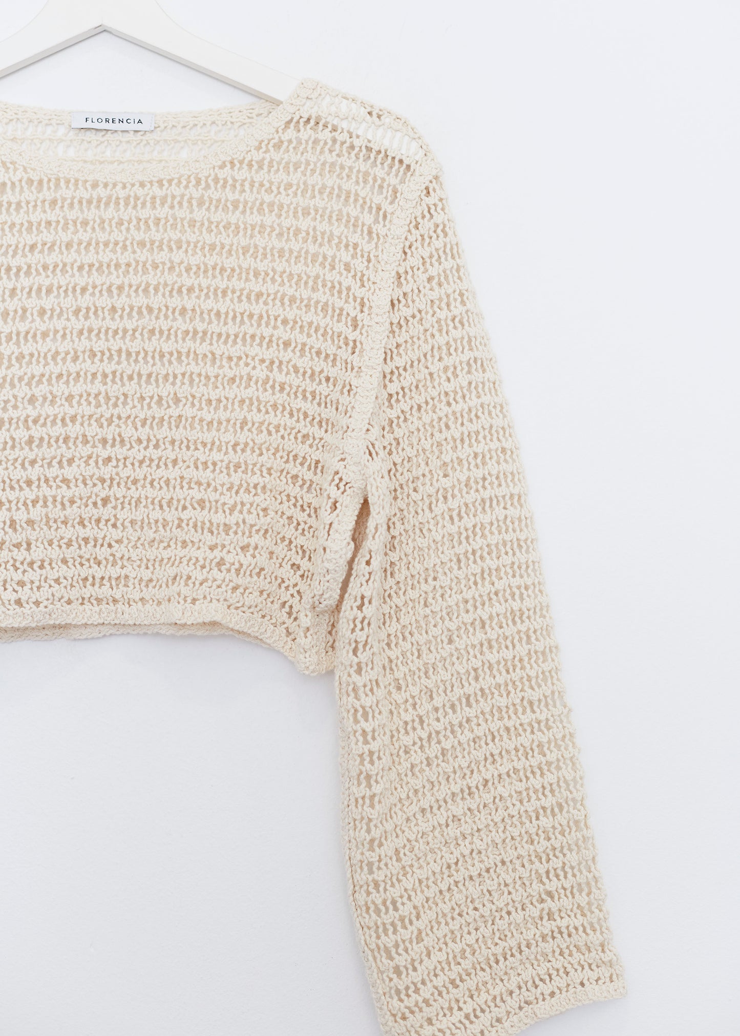 Crochet crop sweater