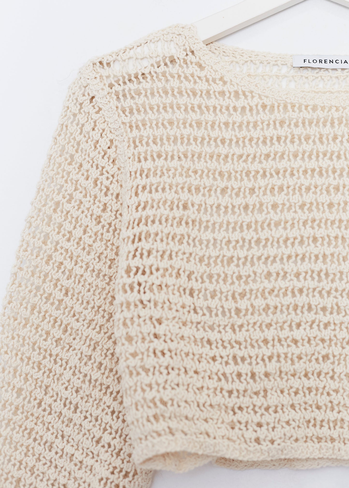 Crochet crop sweater
