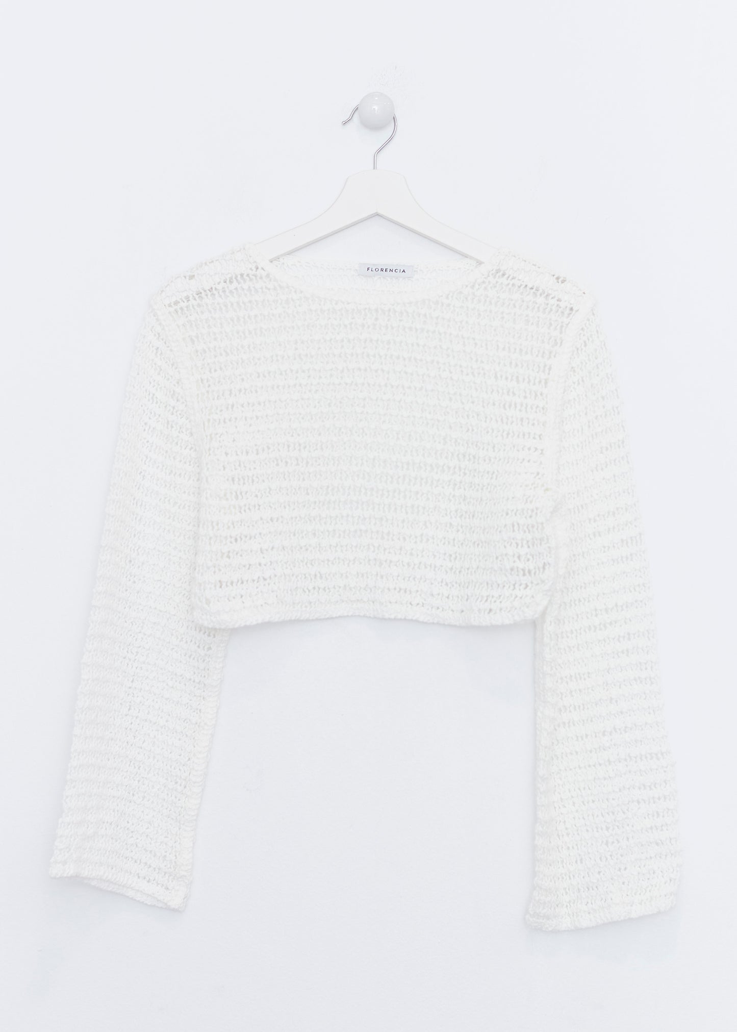 Crochet crop sweater