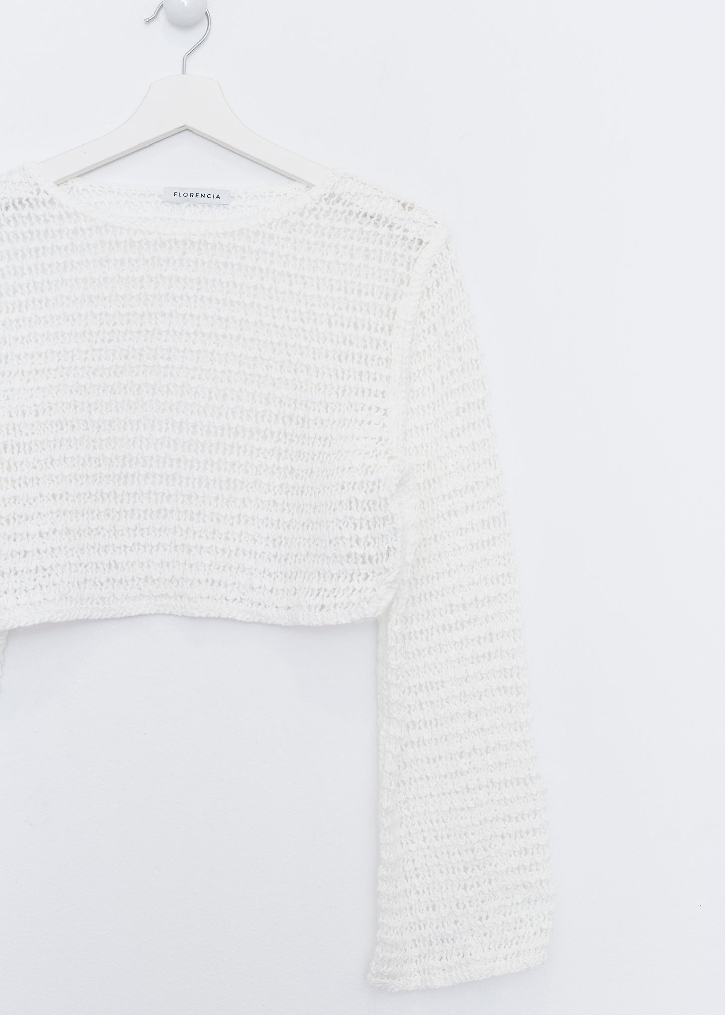 Crochet crop sweater