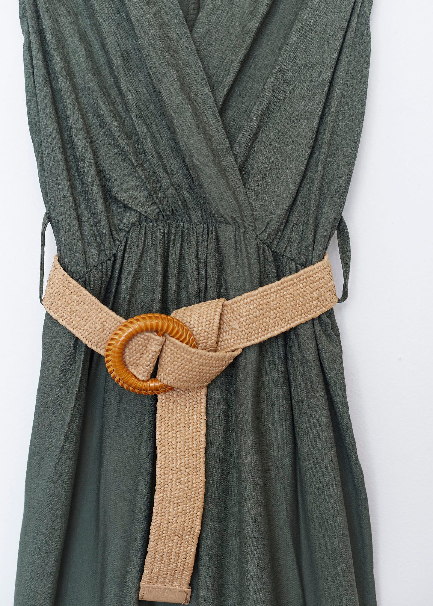 Belted wrap jumpsuit