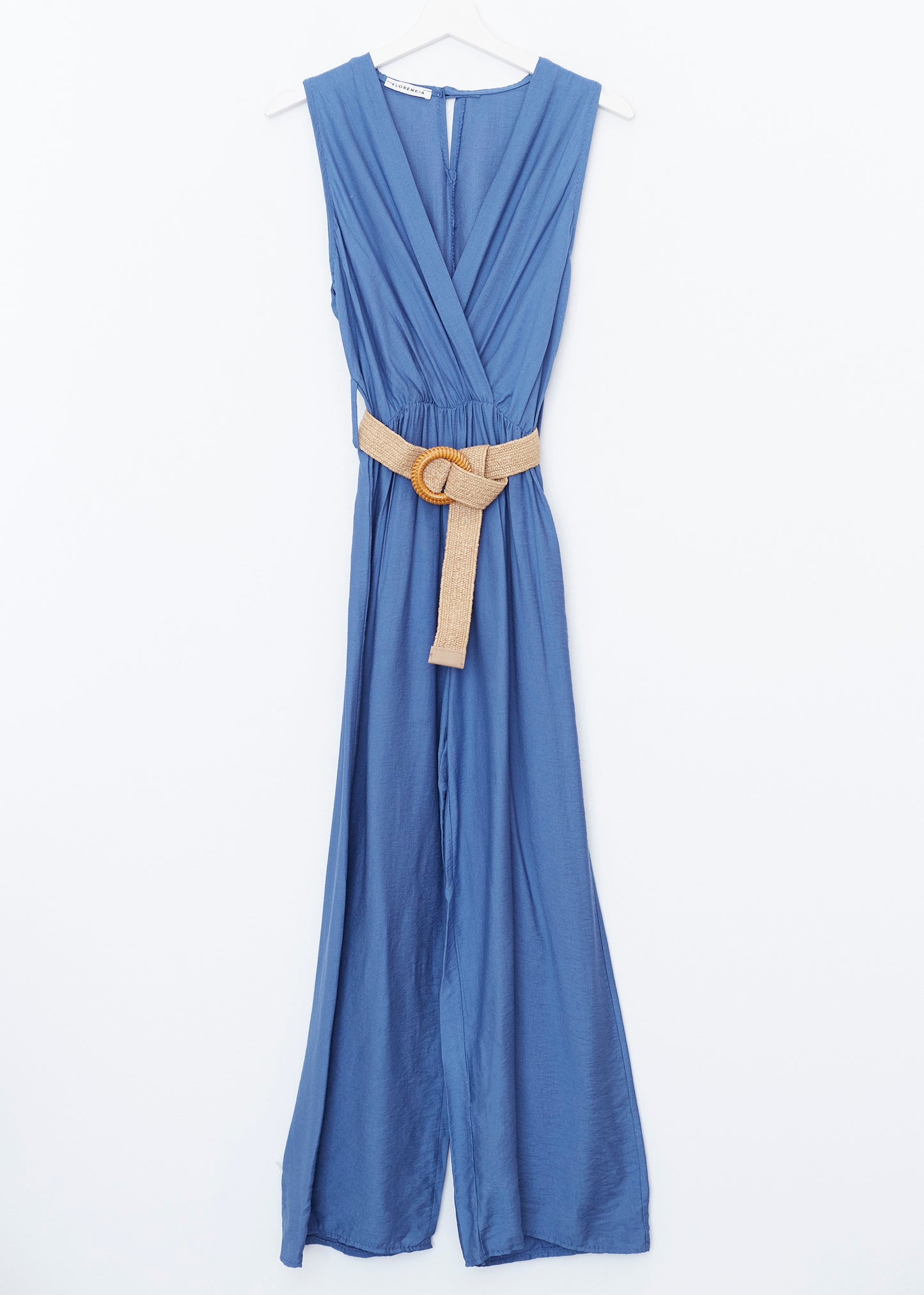 Belted wrap jumpsuit