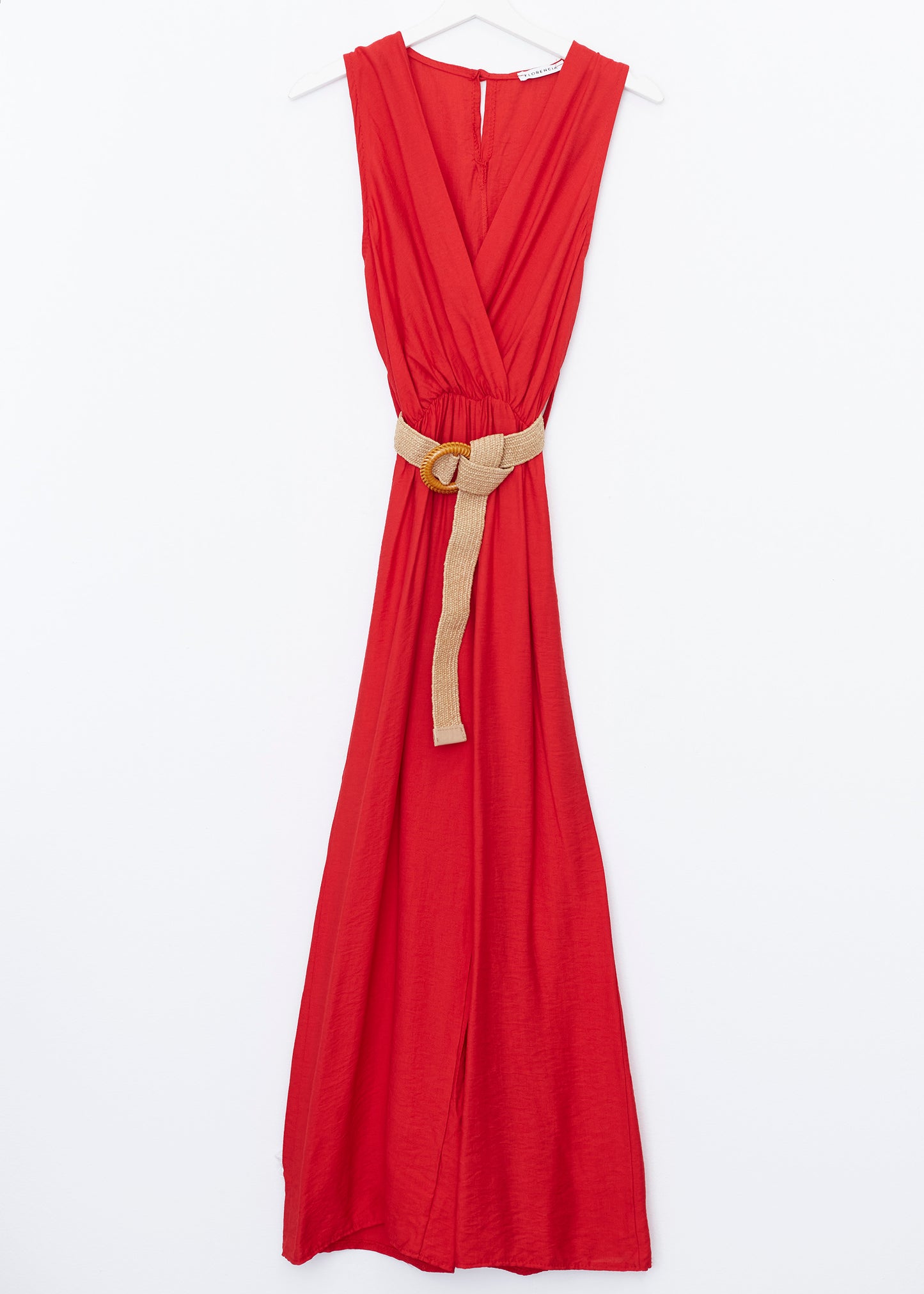 Belted wrap jumpsuit