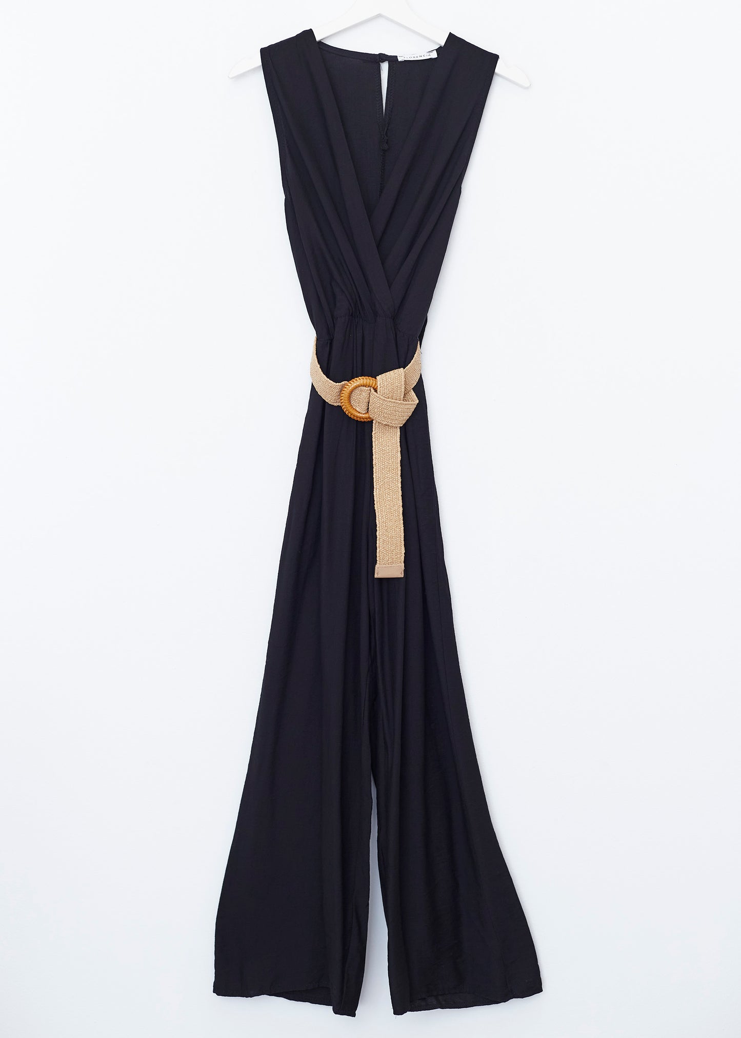 Belted wrap jumpsuit